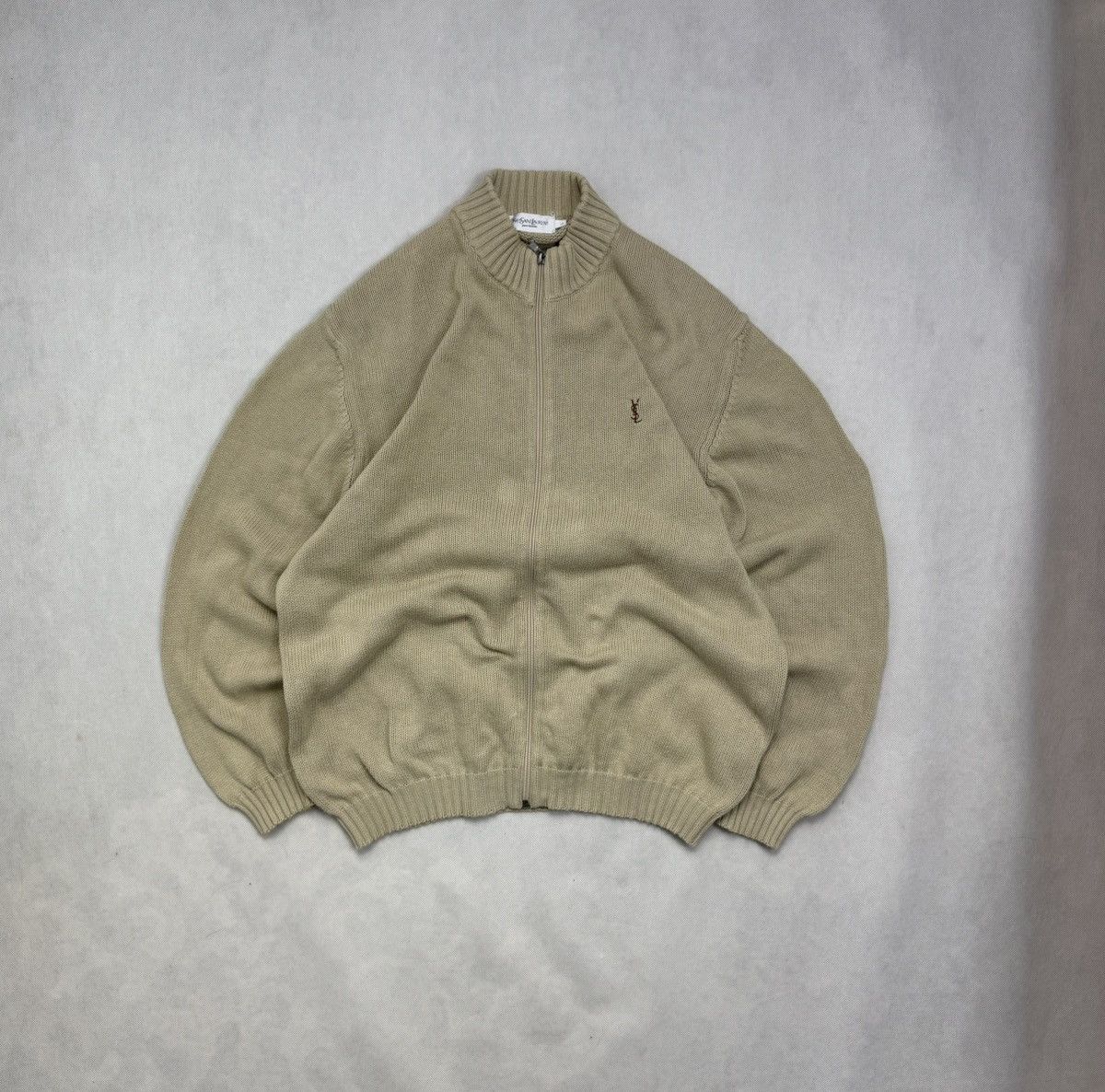 Yves Saint Laurent Yves Saint Laurent Small Logo Zipped Sweater Size US L / EU 52-54 / 3 - 1 Thumbnail