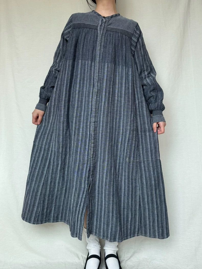 Issey Miyake issey miyake Cotton and linen striped dress 2506-Nextarrow Size M / US 6-8 / IT 42-44 - 1 Thumbnail