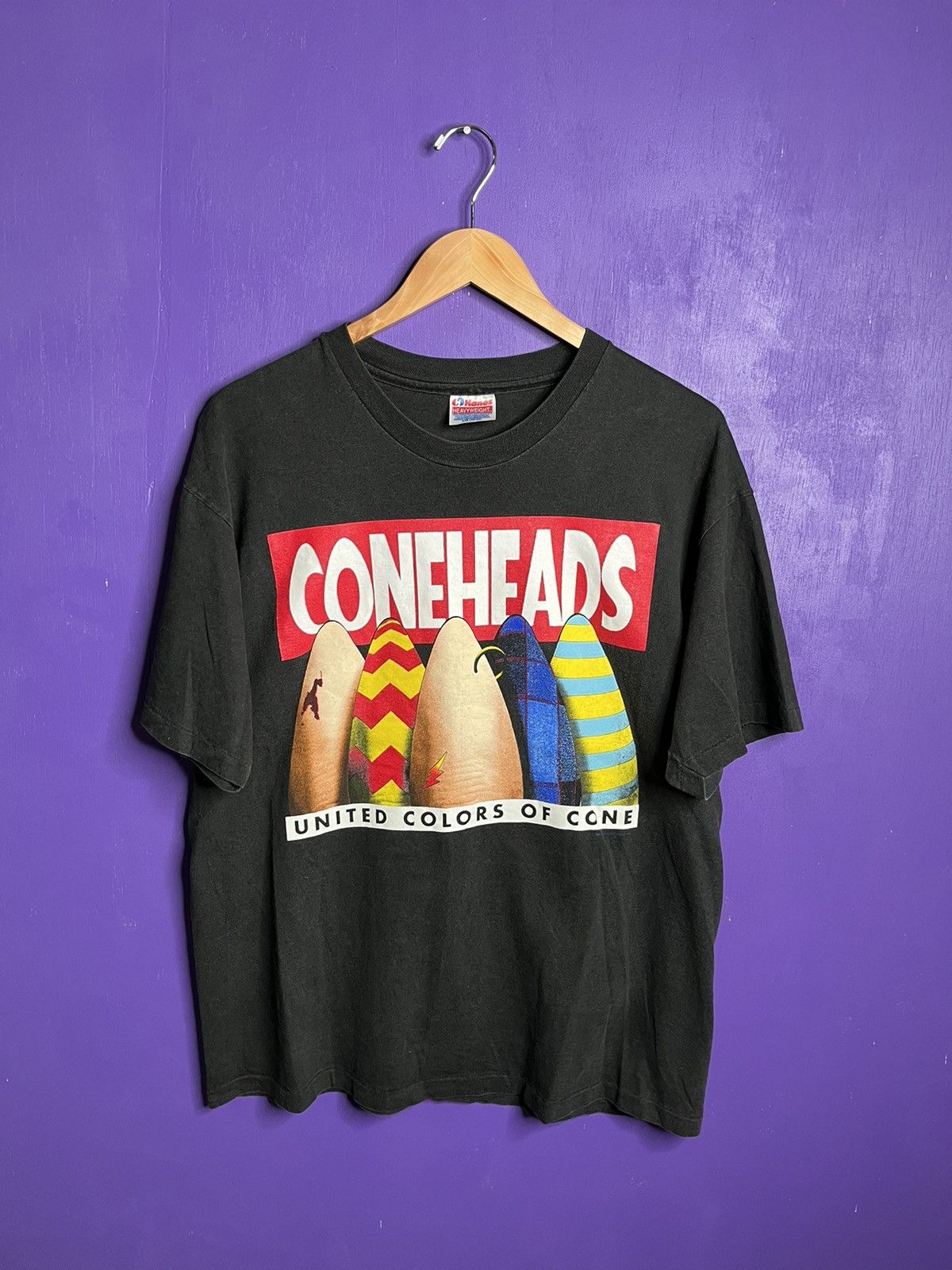 Vintage popular coneheads all over print T-shirt