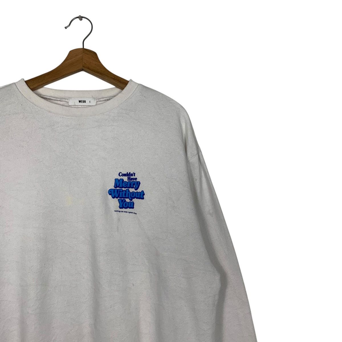 Japanese Brand WEGO Words Crewneck Sweatshirt #2418-C108 Size US M / EU 48-50 / 2 - 8 Thumbnail