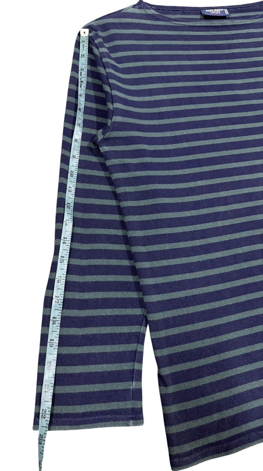 Saint James Vtg🔥Saint James Boat neck Heavy Cotton L/s Striped Tee Size US M / EU 48-50 / 2 - 15 Thumbnail