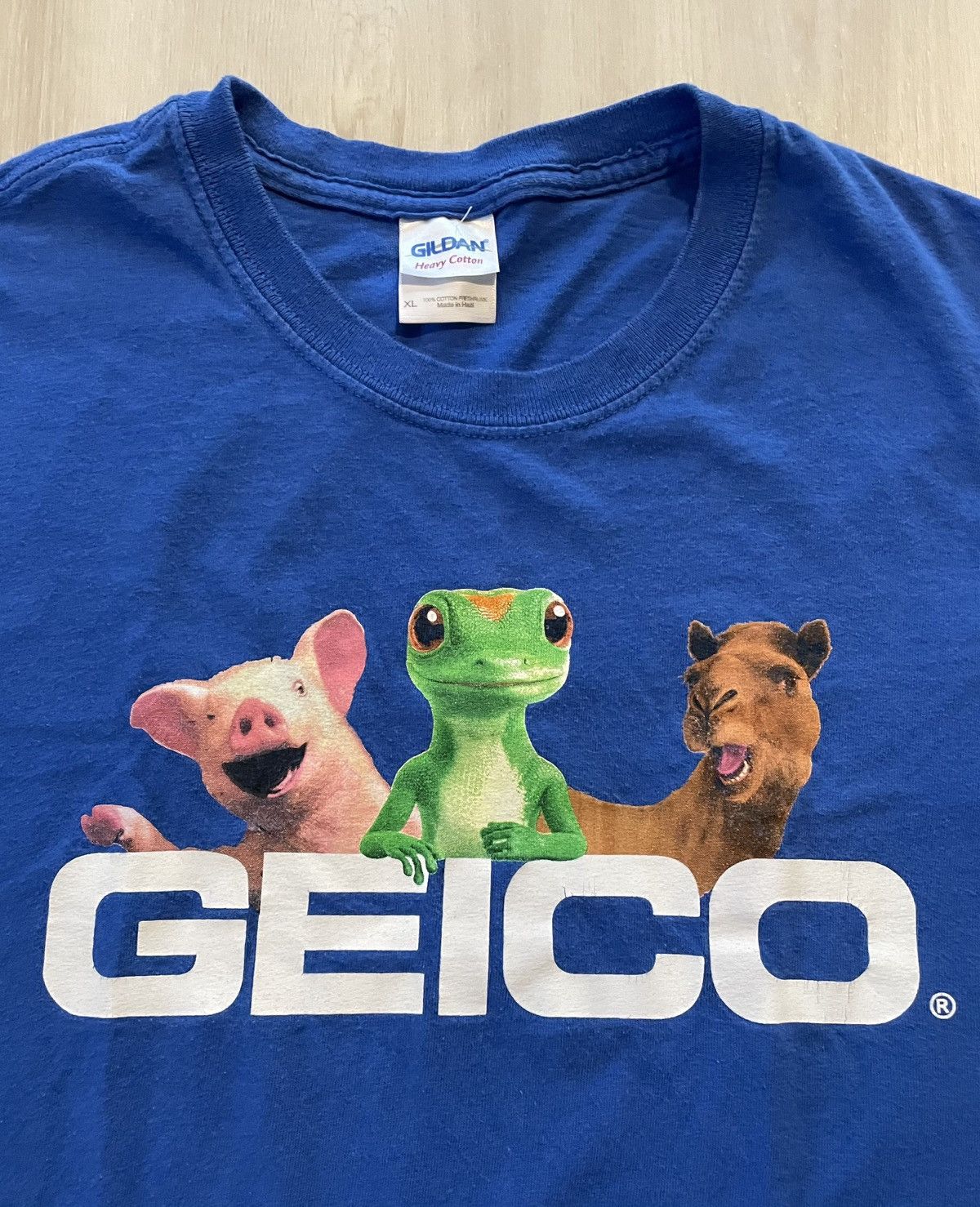 Vintage VTG Y2K GEICO Mascots Gecko Humpday Camel Pig Promo Tee XL Size US L / EU 52-54 / 3 - 1 Thumbnail