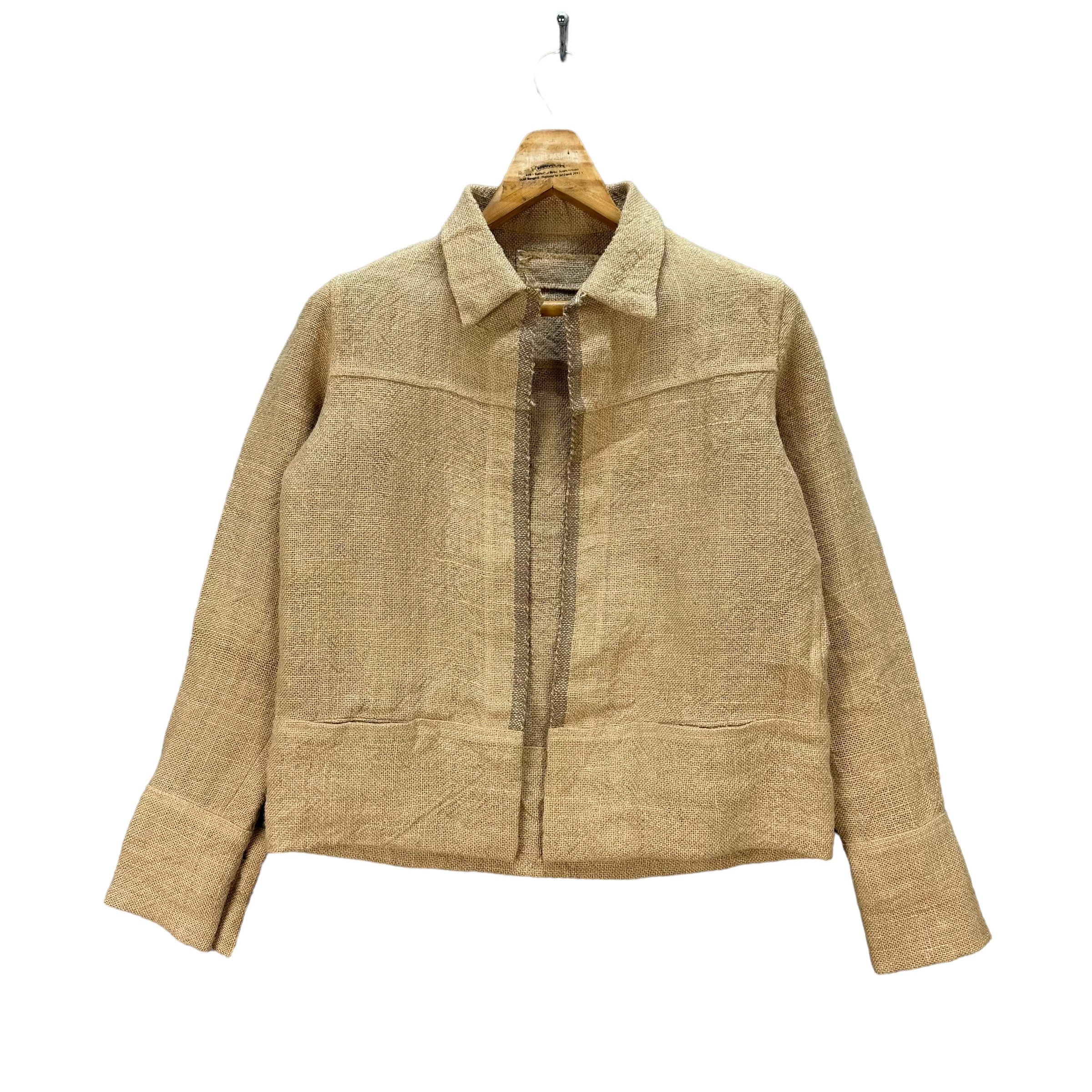 Japanese Brand RARE🔥 BUTTON LESS KENAF JACKET #7937-191 Size M / US 6-8 / IT 42-44 - 1 Thumbnail