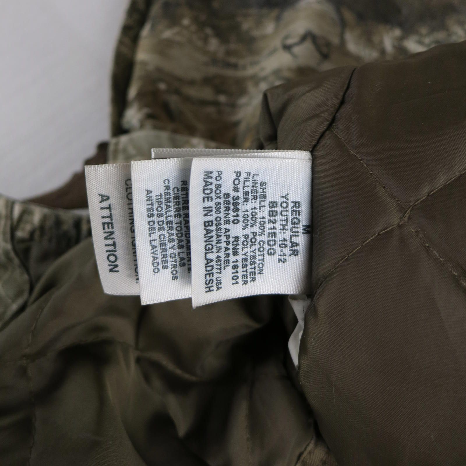 Other Youth Medium Berne Realtree Edge Insulated Bib Overalls Size US M / EU 48-50 / 2 - 10 Thumbnail