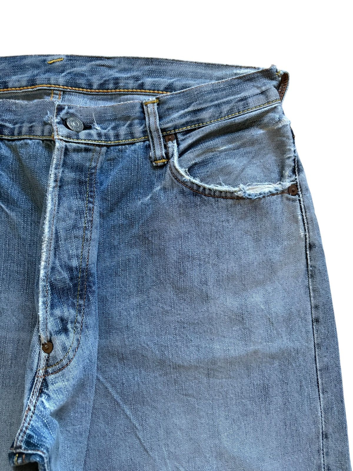 Evisu × Japanese Brand Vintage Japanese Evisu Seagulls Blue Wash Jean Shorts Size US 33 - 7 Thumbnail
