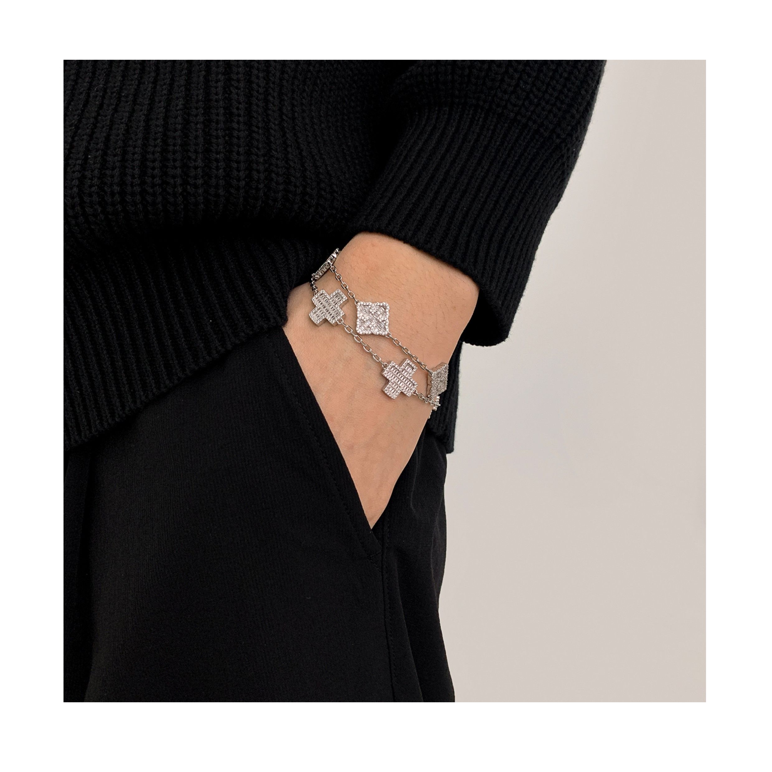 Jewelry Cross Modern Bracelet Y2K Punk Chain Gotch Bracelets Chains Size ONE SIZE - 4 Thumbnail