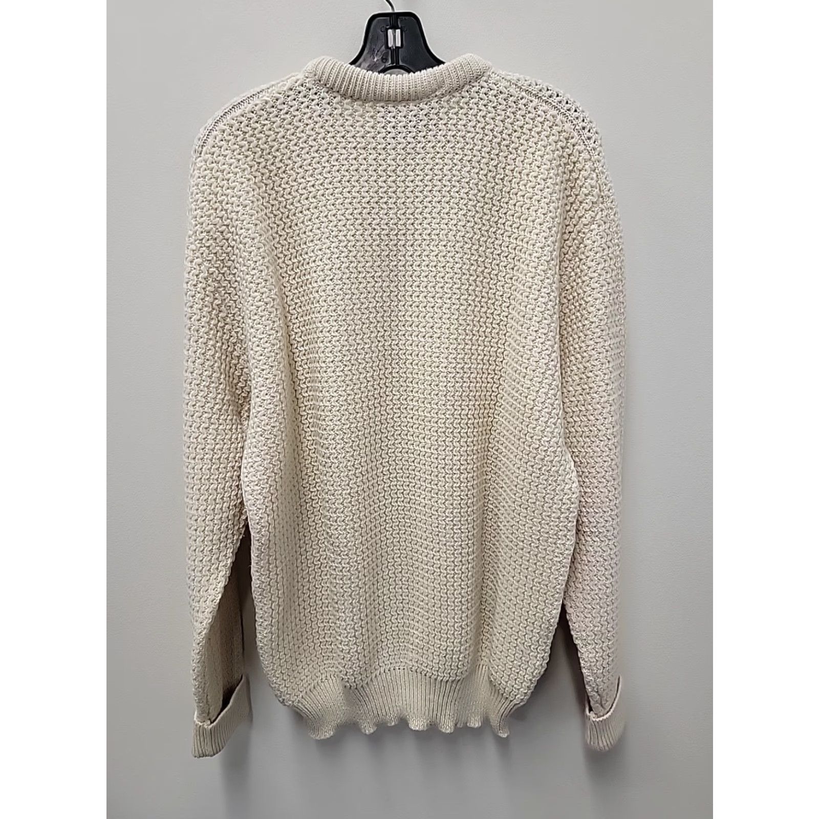 Barbour VINTAGE Barbour Sweater Mens Cable-Knit Wool Crew Neck Pullover Beige 46 Size US XXL / EU 58 / 5 - 6 Thumbnail
