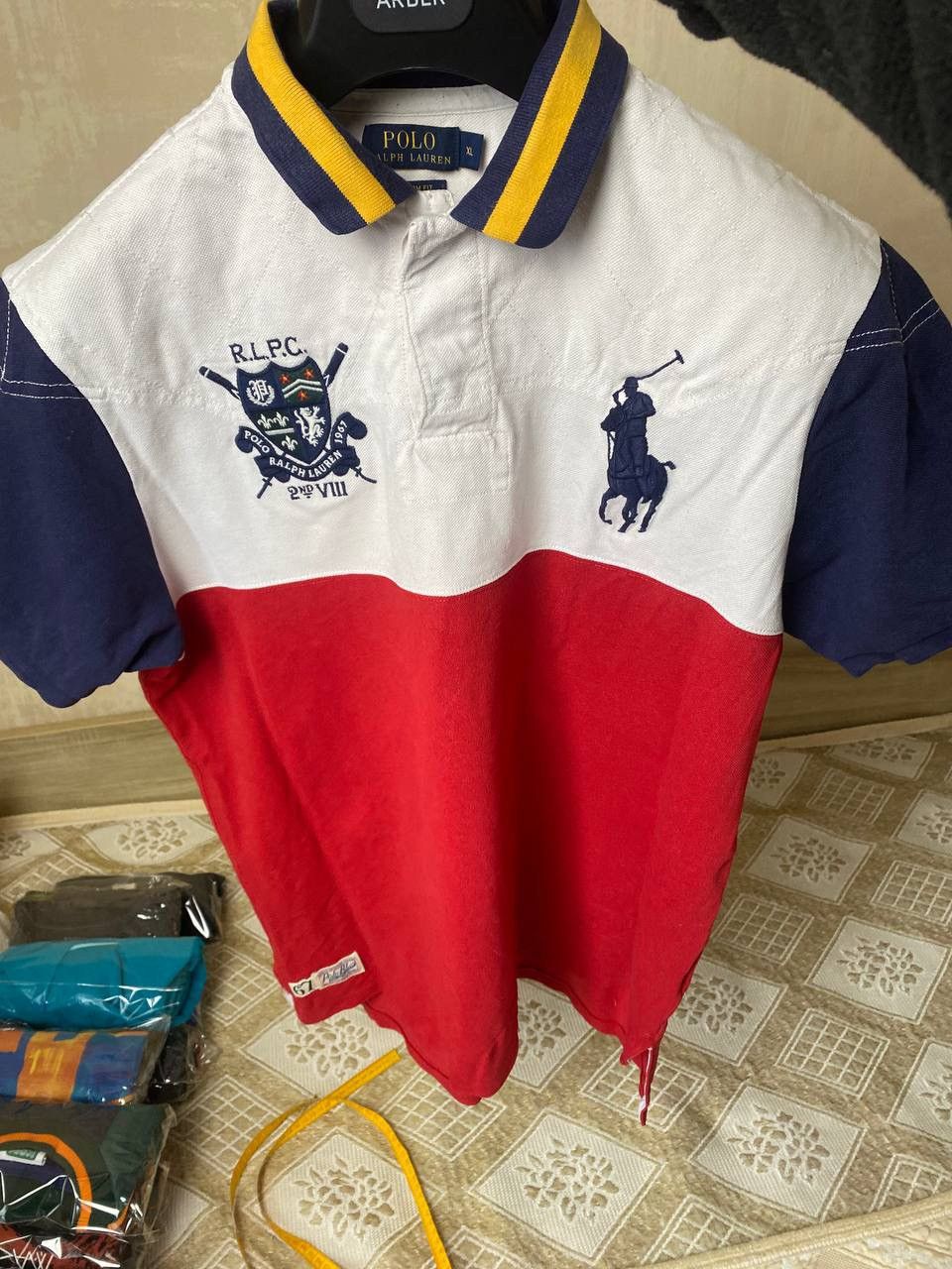 Polo Ralph Lauren 🔥 Ralph Lauren Club Chief Keef Y2K Polo T Shirt Big Logo Size US XL / EU 56 / 4 - 5 Thumbnail
