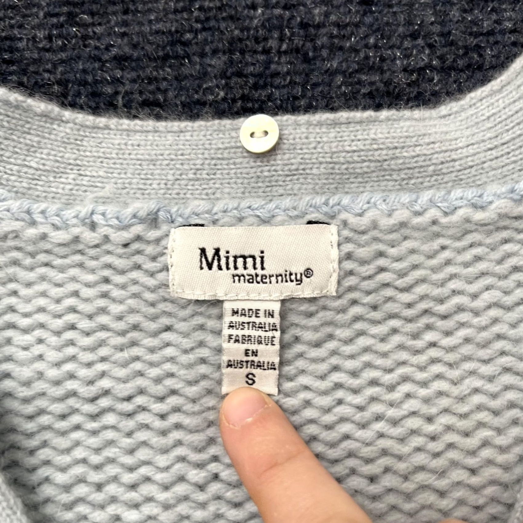 Vintage Mimi Maternity Gray Wool Cardigan Small Knit Size S / US 4 / IT 40 - 4 Thumbnail