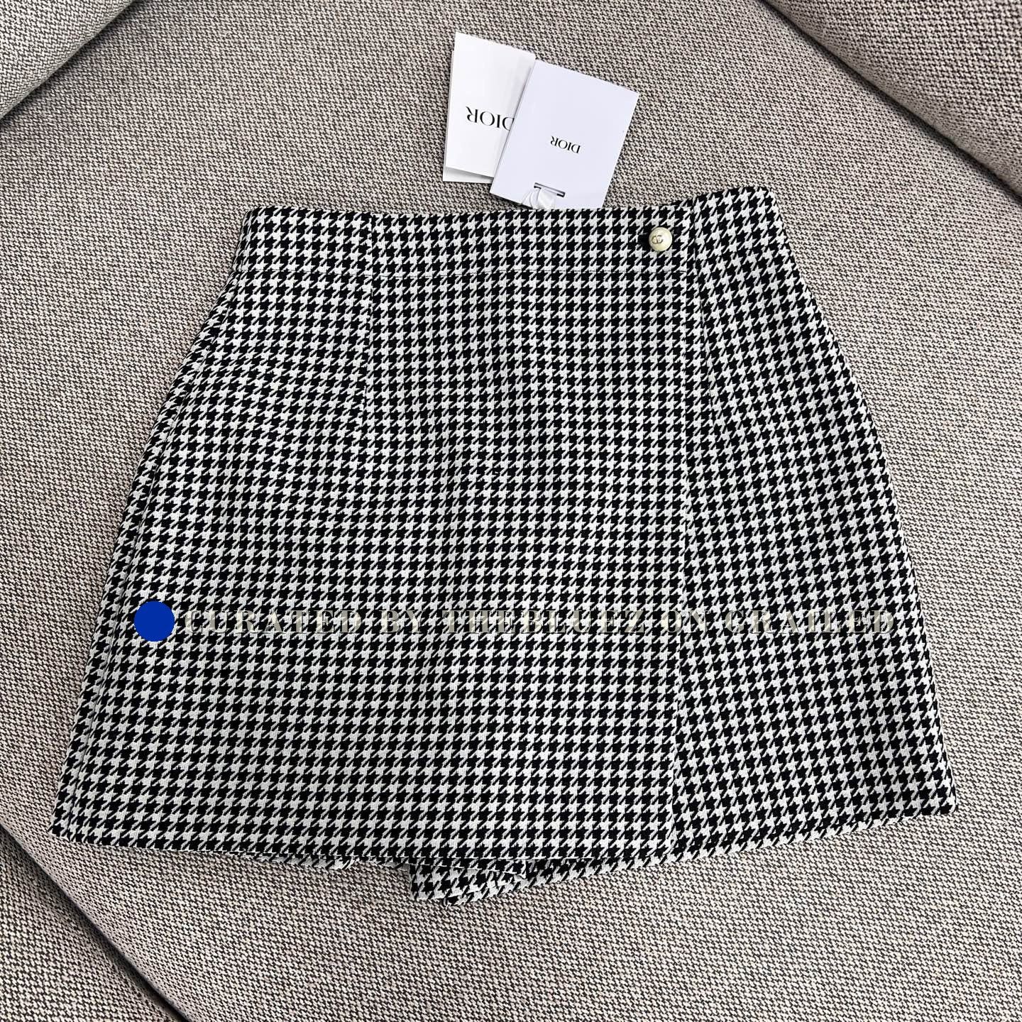 Dior Dior Houndstooth Pearl Button Wool Culottes Size 34" / US 12 / IT 48 - 1 Thumbnail