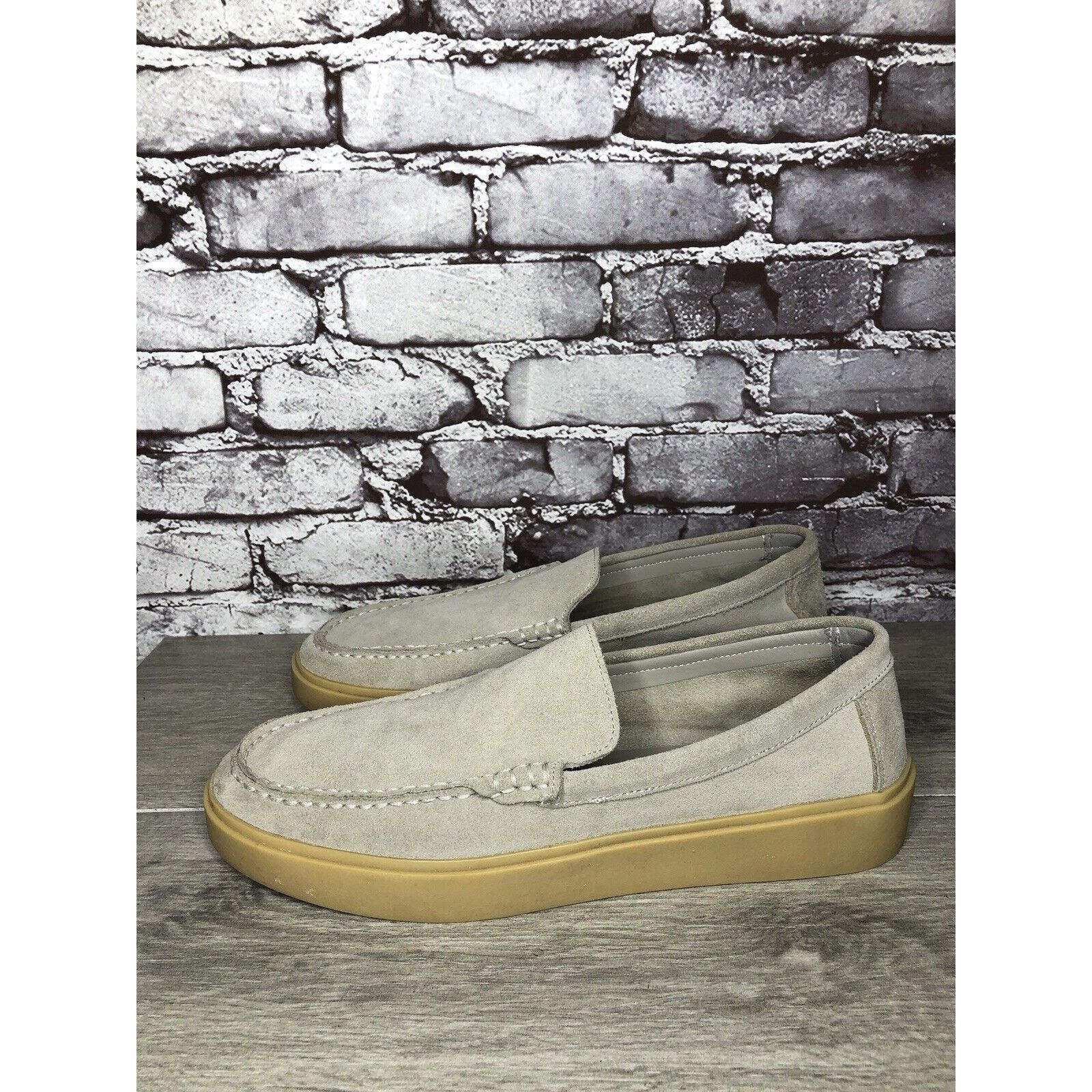 Nordstrom Nordstrom Ortholite NOEZRA-LEA Light Gray Suede Loafers Shoe Size US 11 / EU 44 - 10 Thumbnail