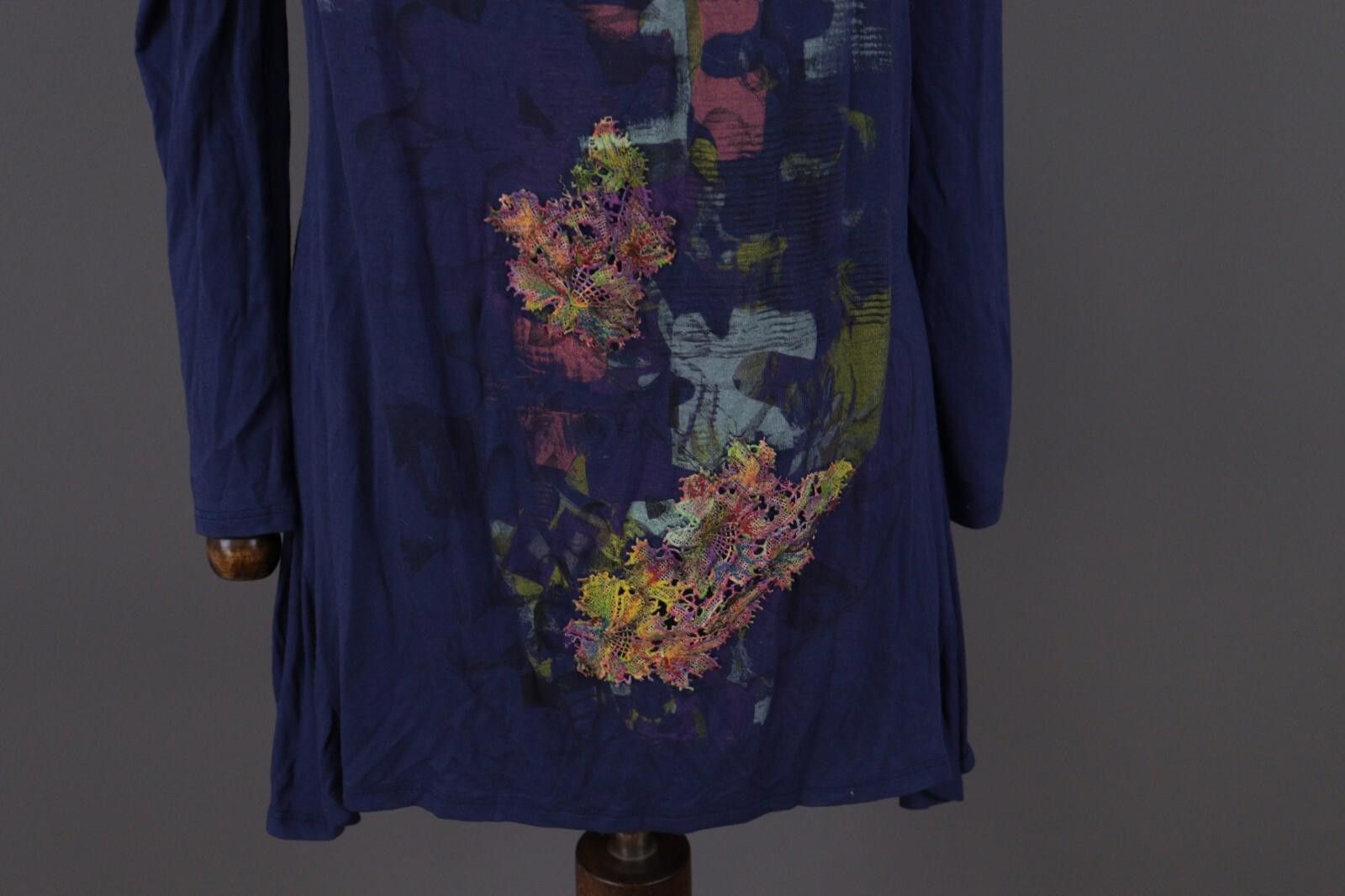Designer Save The Queen Blue Abstract Summer Dress Size S Size S / US 4 / IT 40 - 3 Thumbnail