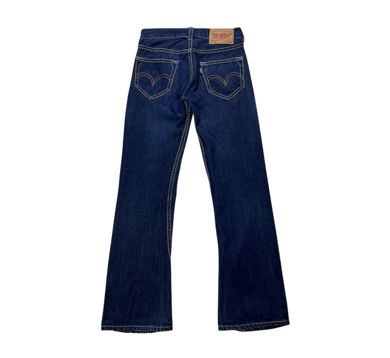 Levi's Vintage Levi’s 907 flared navy denim y2k jeans pants bootcut Size US 29 - 1 Thumbnail