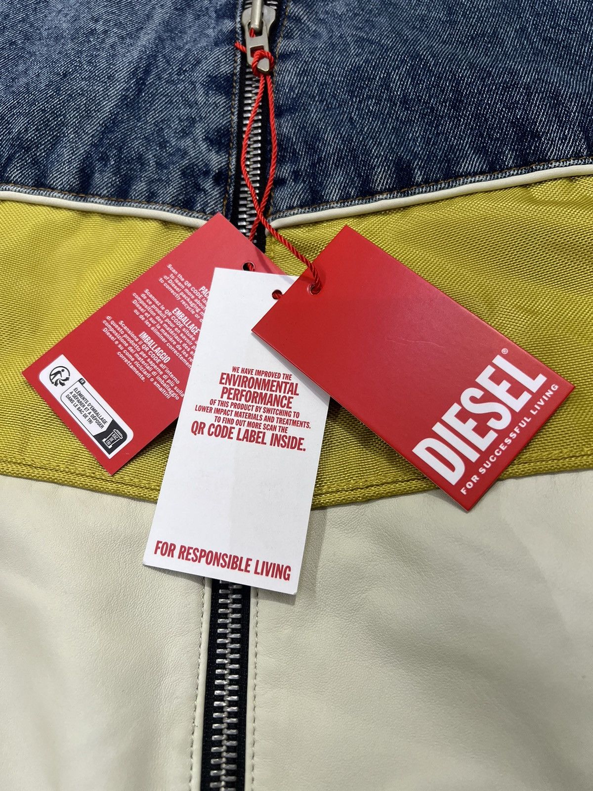 Diesel Diesel L-LEOPOL leather combination jacket Size US L / EU 52-54 / 3 - 15 Thumbnail