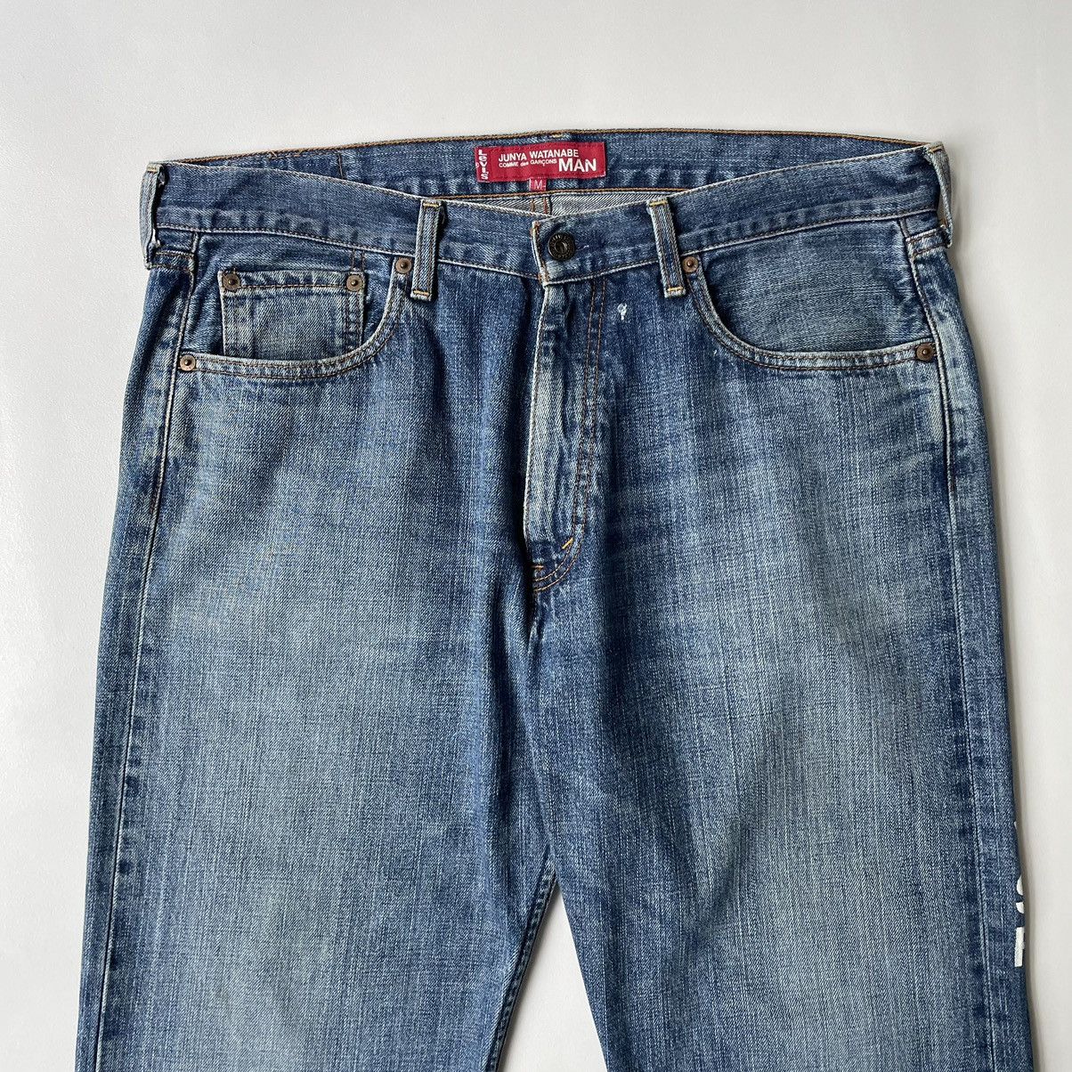 Comme des Garcons A/W 01 ‘Poem’ Print Denim Jeans Size US 34 / EU 50 - 4 Thumbnail