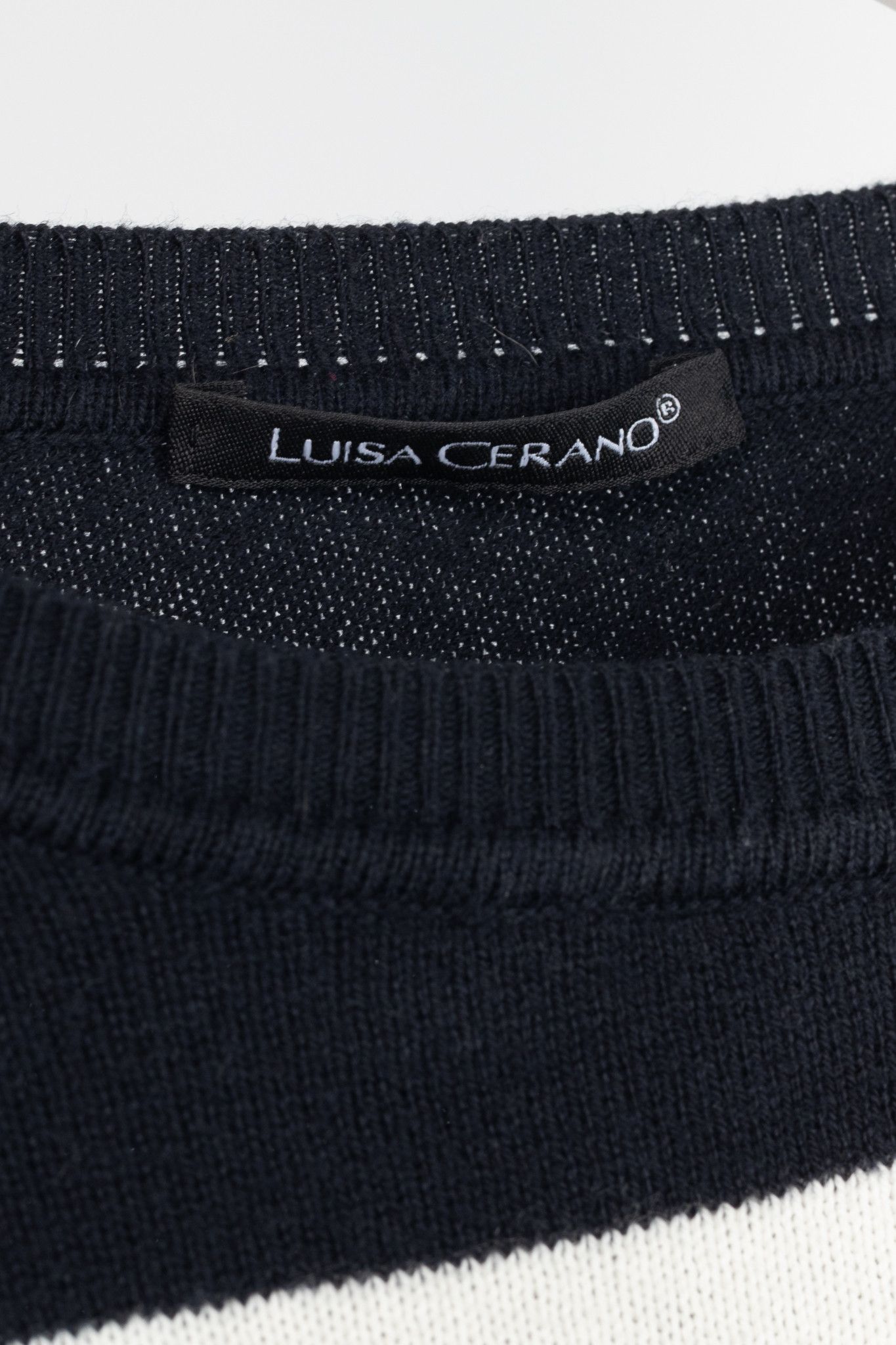 Luisa Cerano Luisa Cerano Striped Cotton-Blend Asymmetric Sweater Size L / US 10 / IT 46 - 4 Thumbnail
