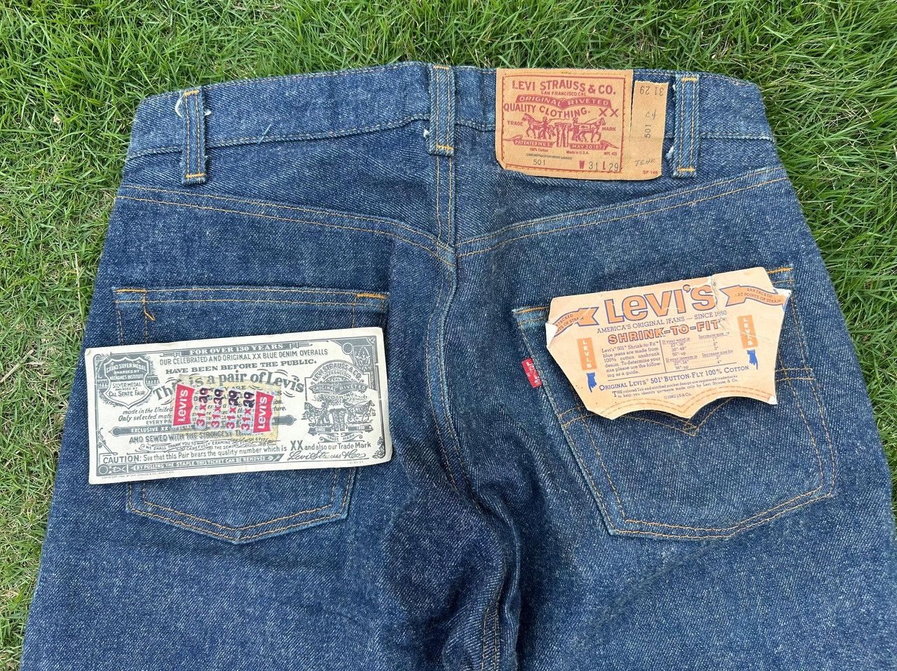 Levi's Vintage rare 80’s Levi’s 501 Sidem Made in Usa W31 L29 Size US 30 / EU 46 - 5 Thumbnail
