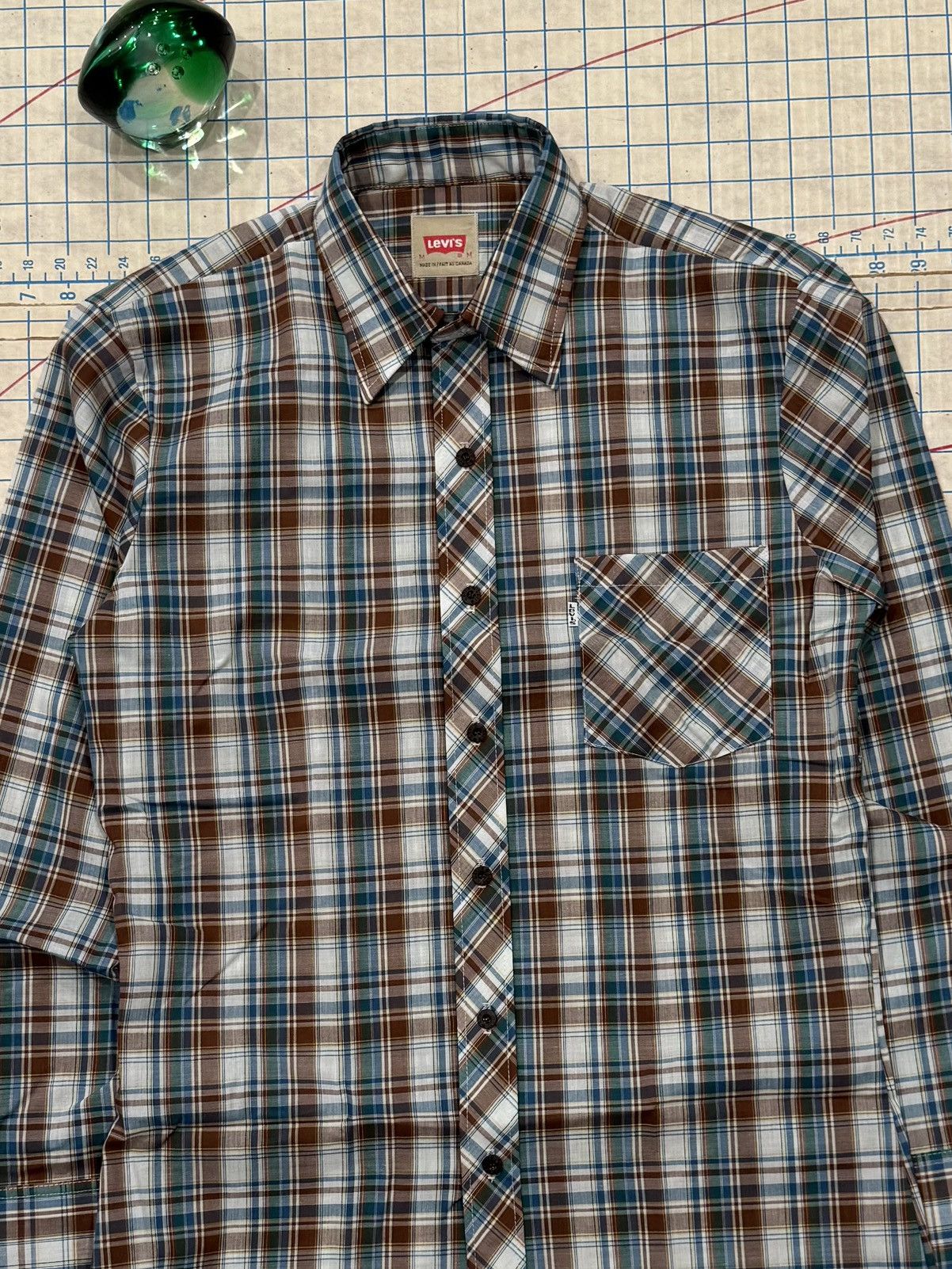 Levi's Vintage Levi’s Plaid Button Up Shirt 70/80’s Mens Medium Size US M / EU 48-50 / 2 - 3 Thumbnail