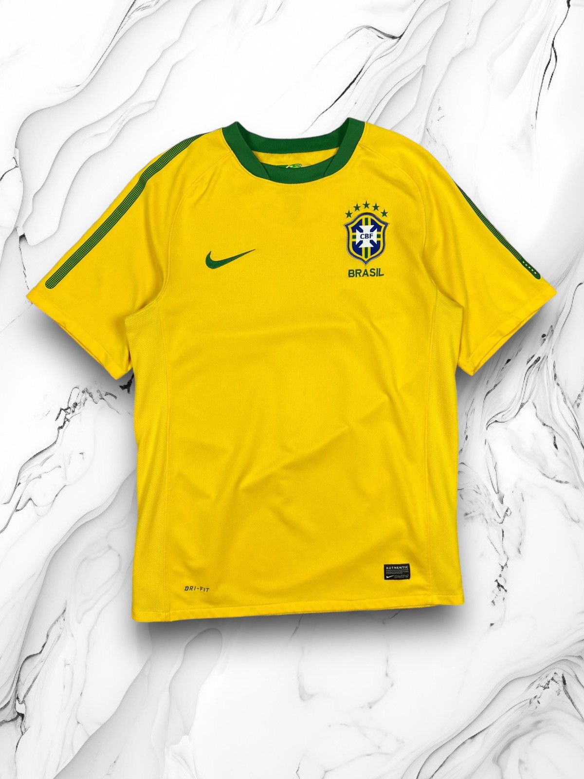 Pre-owned Nike X Soccer Jersey Nike Brasil Soccer Jersey Tee T Shirt In Yellow