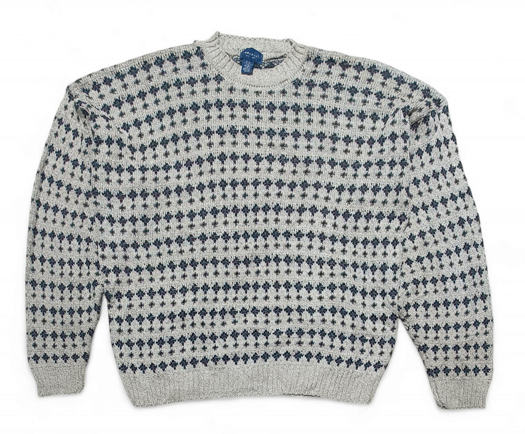 Other Vintage 90s OWN CRAFT Ethnic Striped Motifs Knit Sweater Size US XL / EU 56 / 4 - 2 Thumbnail