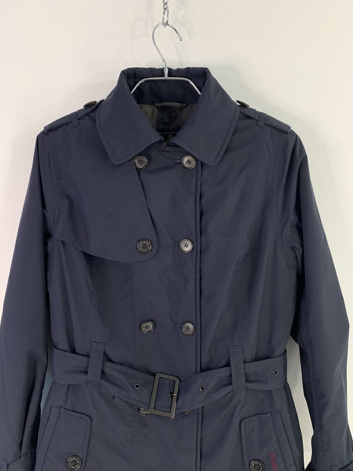 Barbour × Designer Barbour Millfire Quilted Womens Trench Coat S Size Size S / US 4 / IT 40 - 7 Thumbnail