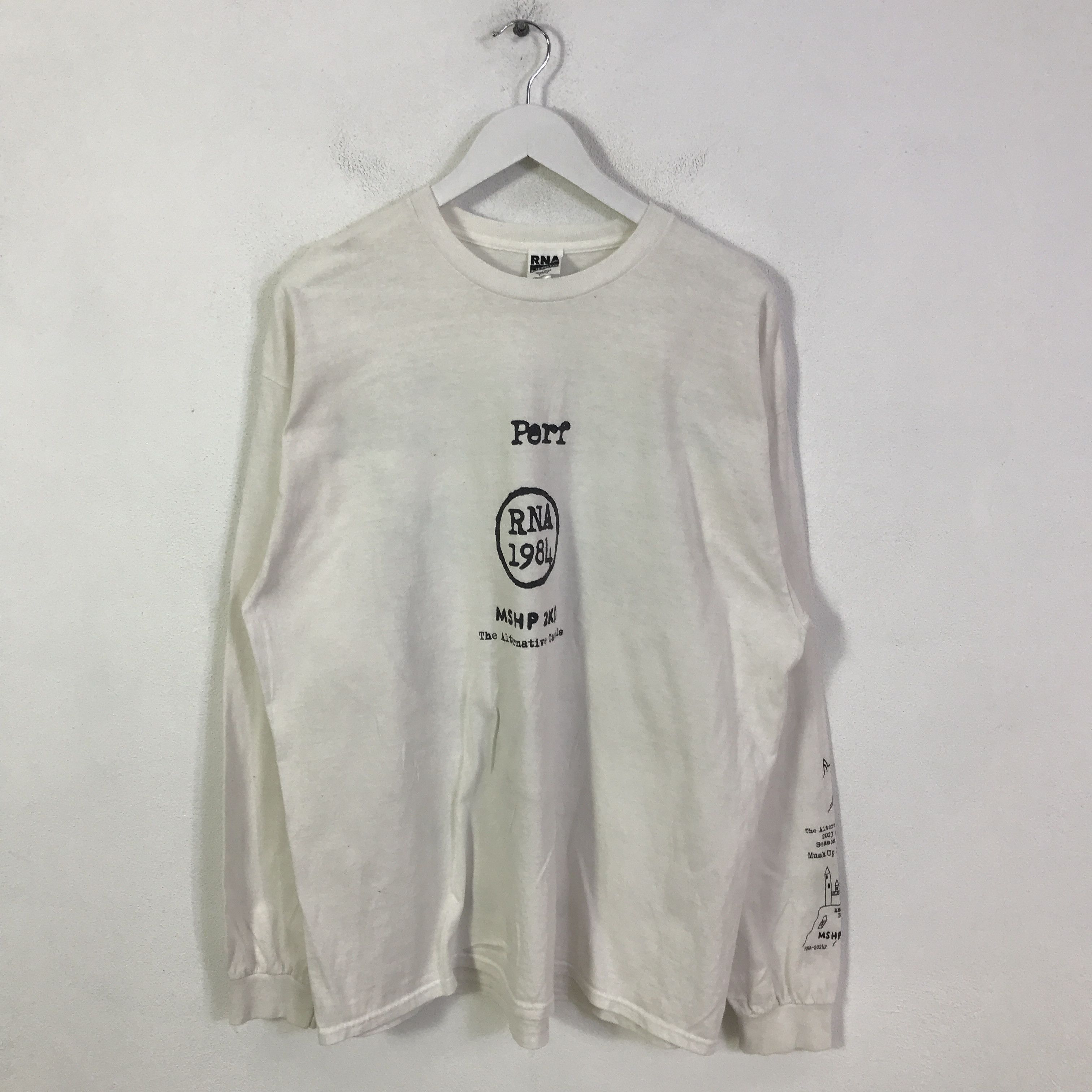 Japanese Brand Rna japan alternative 1984 long sleeve t-shirt K117B4 Size US M / EU 48-50 / 2 - 3 Thumbnail