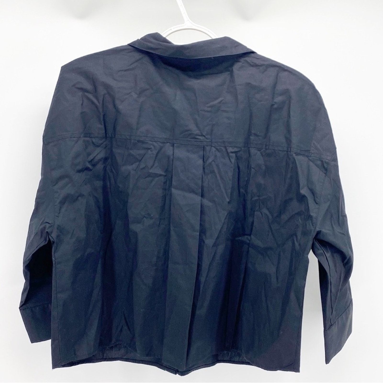 DKNY DKNY boxy oversized button Down cropped black minimalist Size L / US 10 / IT 46 - 6 Thumbnail