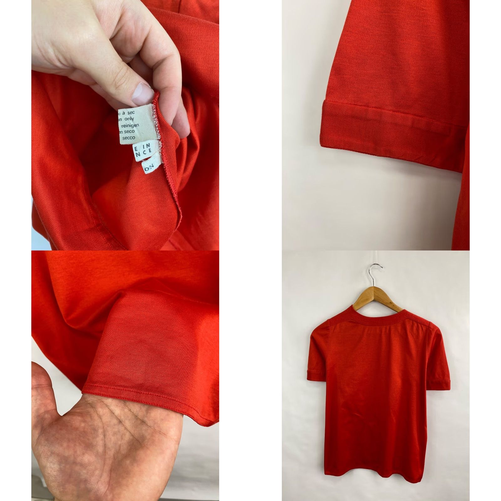 Chanel VINTAGE Chanel T-Shirt Womens 38 Red 80s Made in France Size XS / US 0-2 / IT 36-38 - 8 Thumbnail