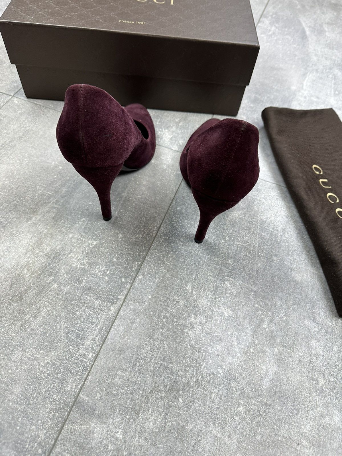 Women’s Burgundy Kid Scamosciato Gucci Shoes