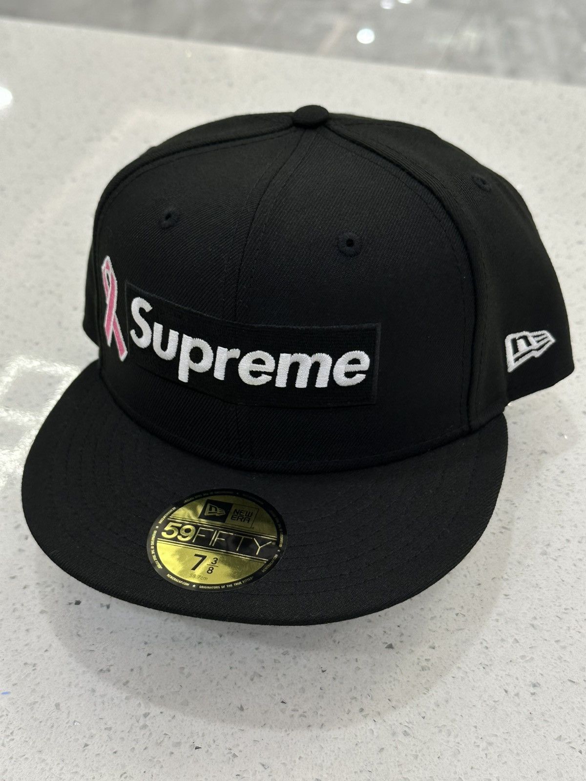 Supreme Supreme Box Logo Breast Cancer Fitted Hat Size ONE SIZE - 3 Thumbnail