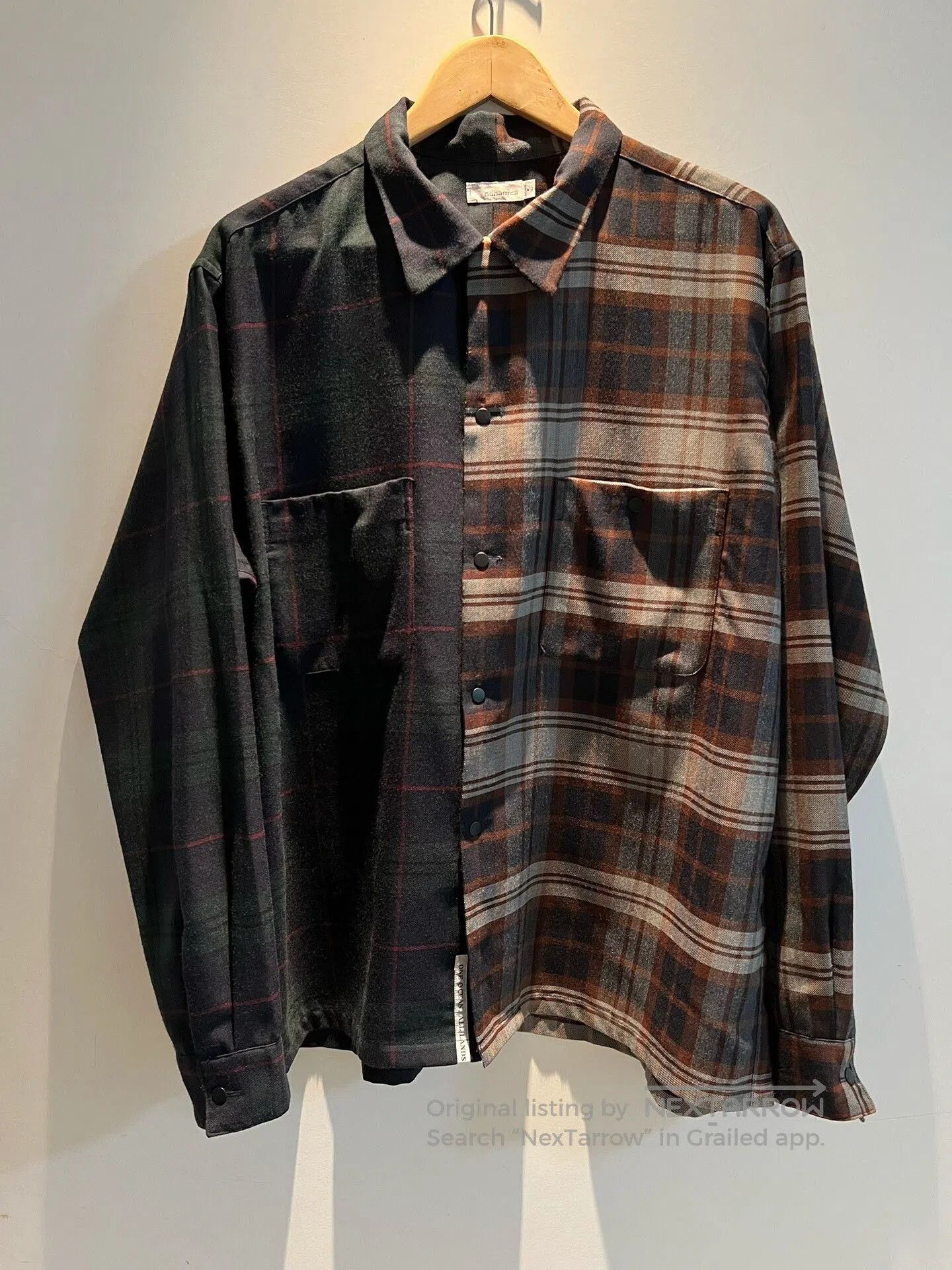 Nanamica wool patchwork plaid shirt jacket. Size US L / EU 52-54 / 3 - 6 Thumbnail