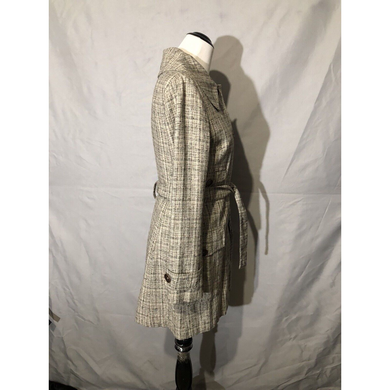 Patrizia Pepe Patrizia Pepe Beige/Brown Coat Cotton Blend Belted Size 44 I Size L / US 10 / IT 46 - 3 Thumbnail