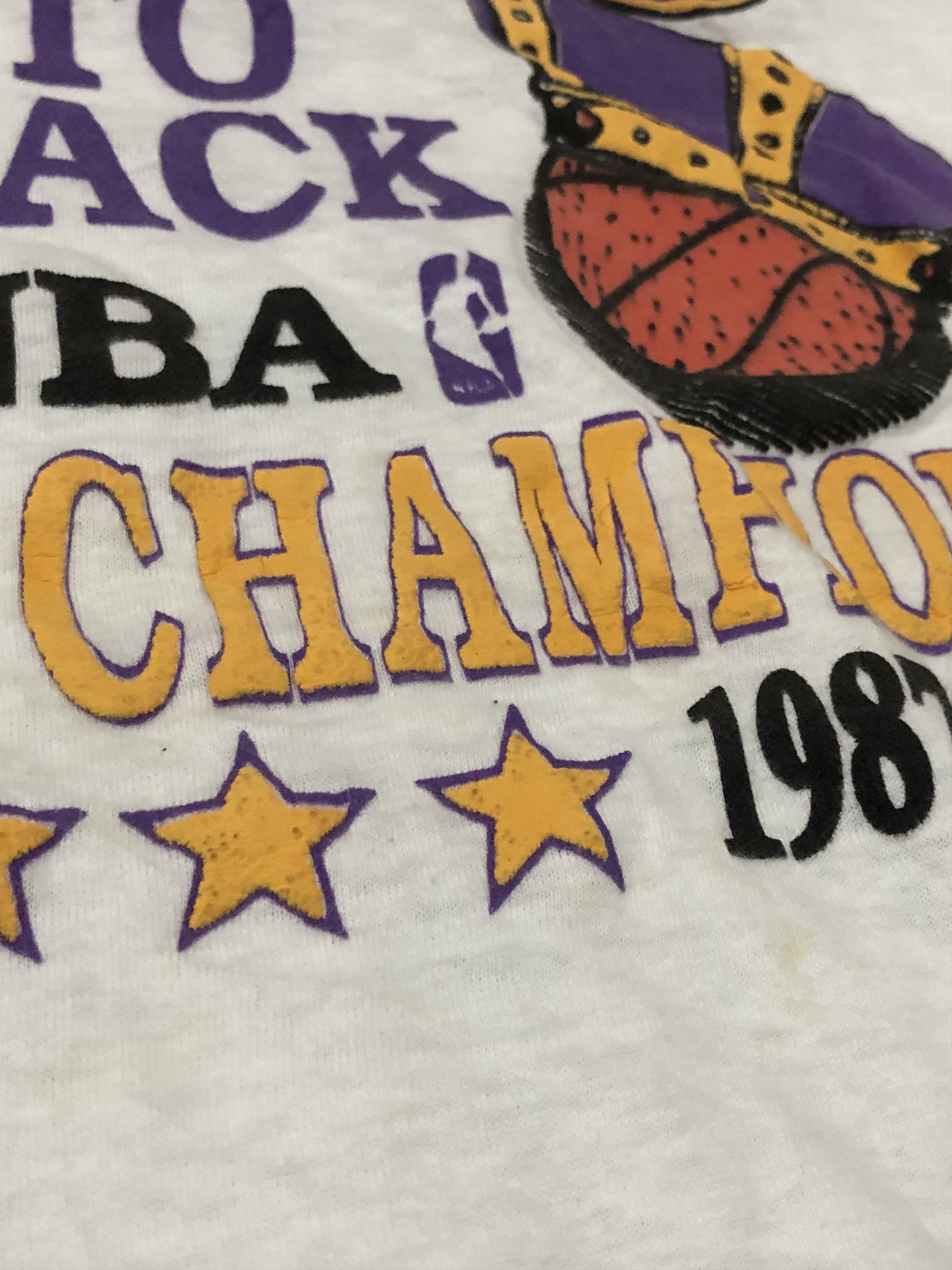 NBA × Vintage Vintage NBA World Champions L.A Lakers Tshirt Size US L / EU 52-54 / 3 - 8 Thumbnail