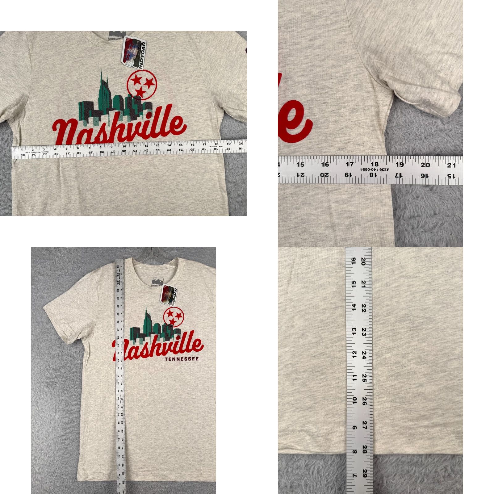 Vintage Legends Global Merchandise Nashville Grand Prix Shirt Adult Medium Beige Short Sleeve Indycar Big Machine Size US M / EU 48-50 / 2 - 8 Thumbnail