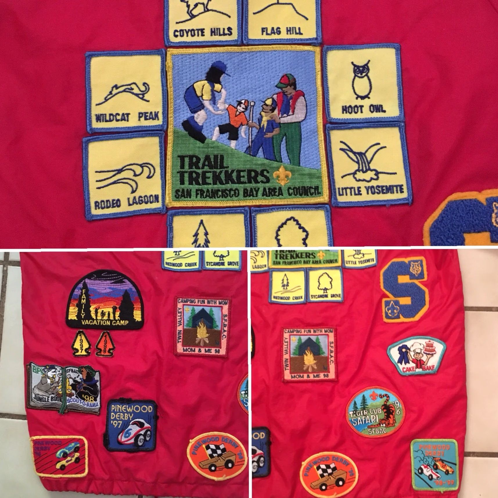 Area VINTAGE Auburn Sportswear Patches Windbreaker Jacket XS Boys Red 1990s Boy Scouts of America Bay Area Mens Size US XS / EU 42 / 0 - 7 Thumbnail