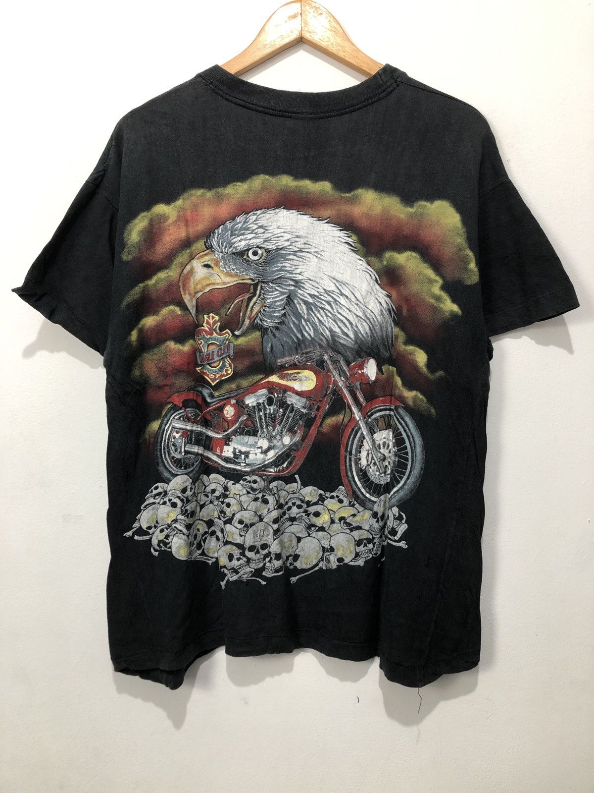 Vintage Vintage Eagle Club Motors Cycles T-Shirt Size US L / EU 52-54 / 3 - 4 Thumbnail