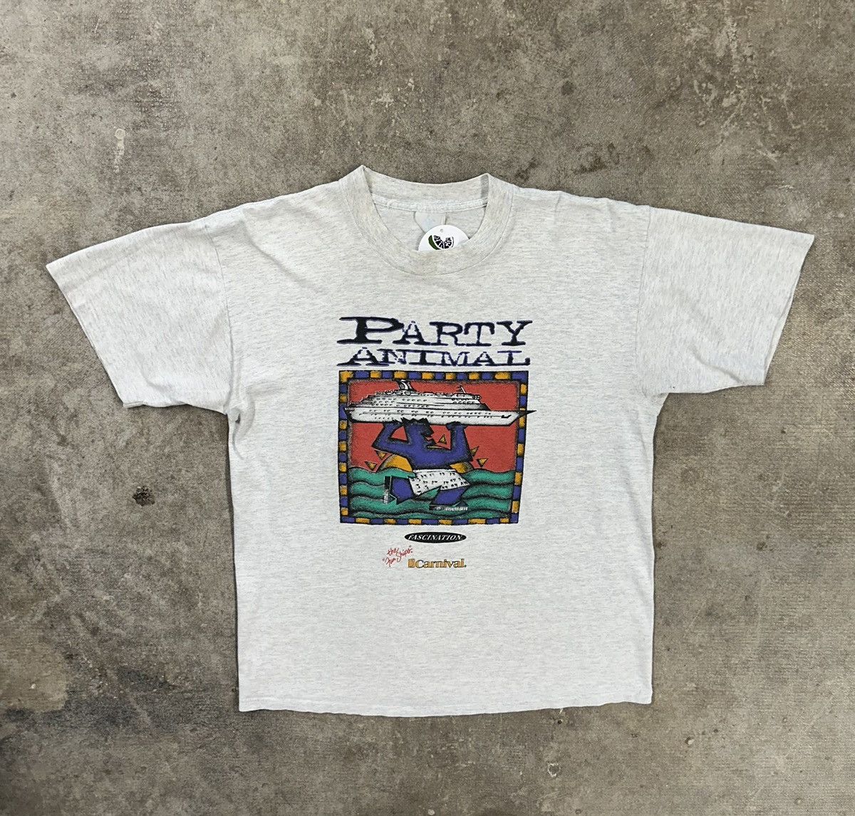 Vintage Vintage 90s Carnival Party Animal Cruise Ship T-Shirt Size US L / EU 52-54 / 3 - 1 Thumbnail