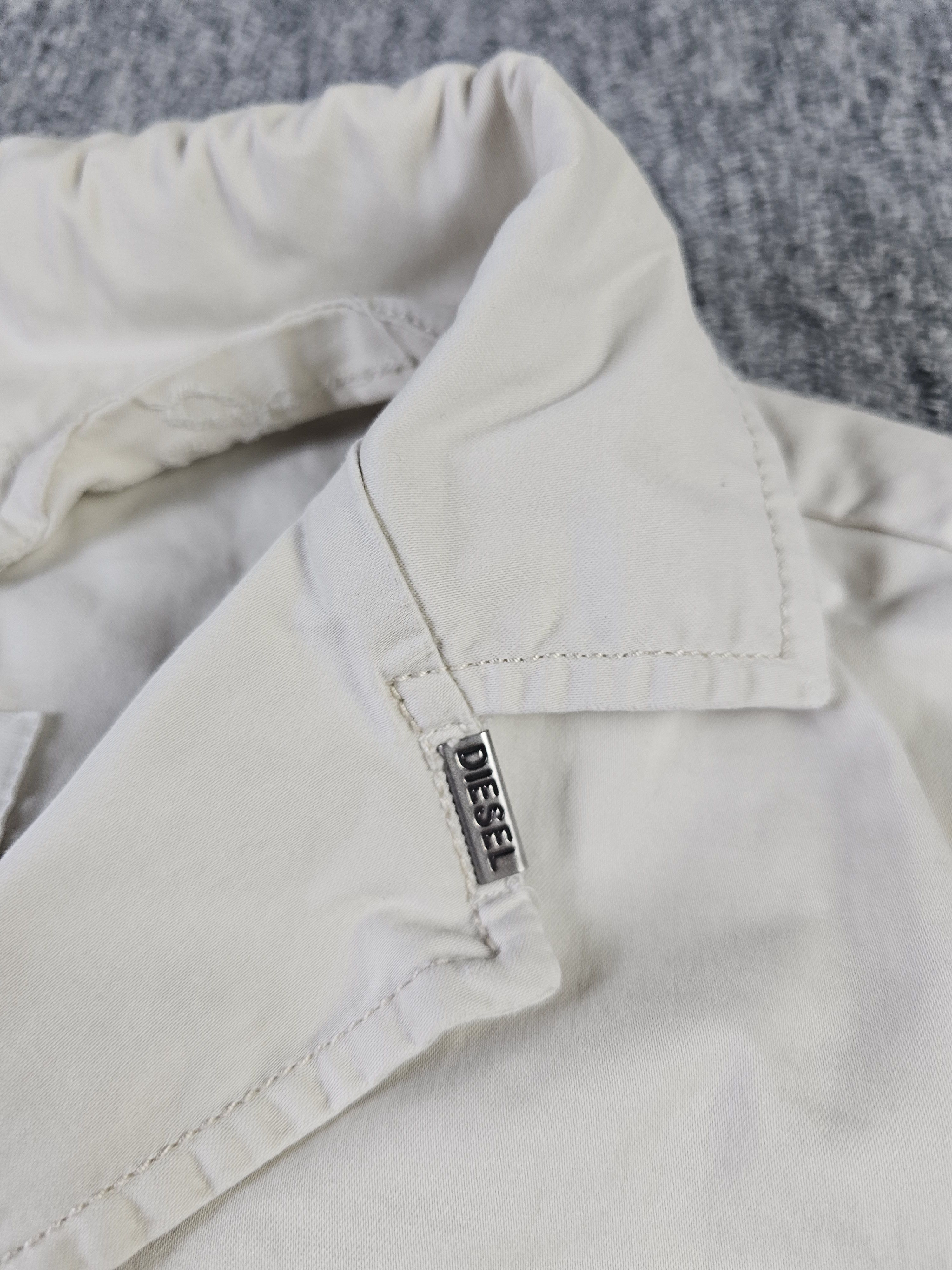 Diesel Diesel Moto Blazer Jacket Cream Distressed Size M / US 6-8 / IT 42-44 - 5 Thumbnail