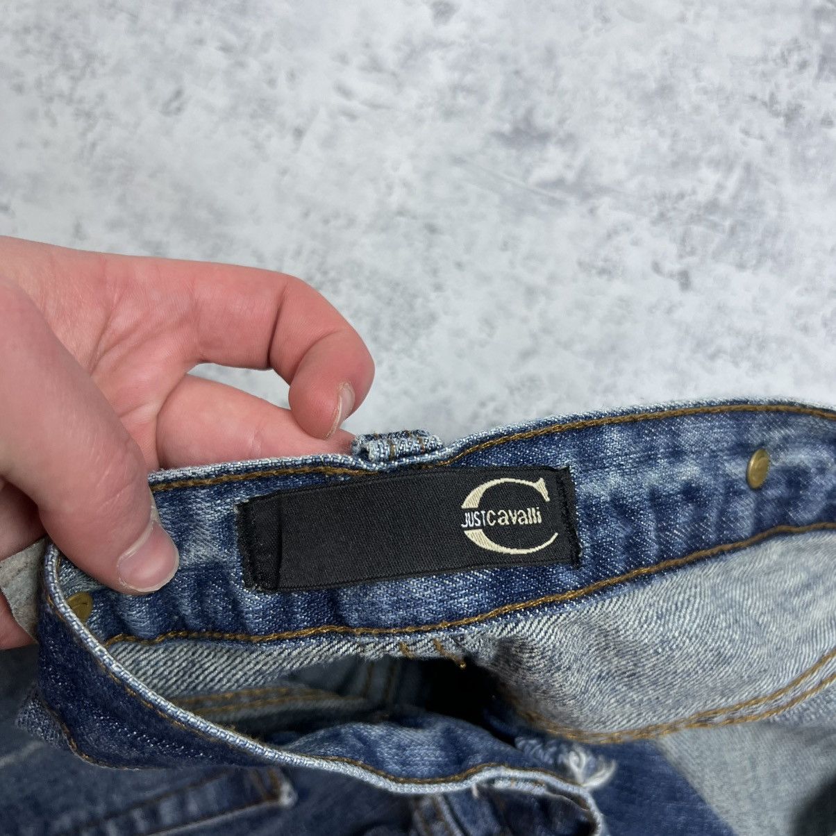Just Cavalli 00s Just Cavalli Vintage Y2K Distressed Baggy Glamour Jeans Size US 32 / EU 48 - 11 Thumbnail