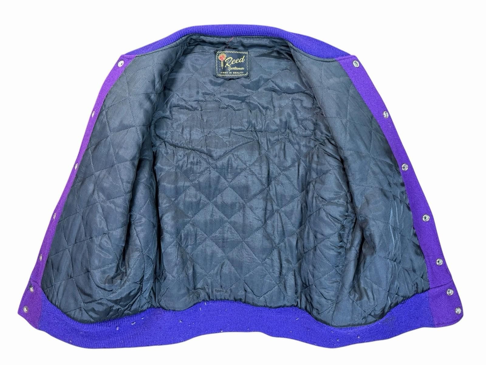 Vintage 1970’s Varsity University Jacket Purple Wool Leather L Size US L / EU 52-54 / 3 - 8 Thumbnail