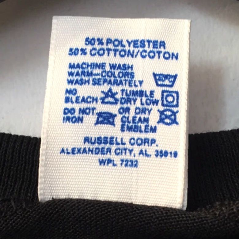 Russell Athletic VINTAGE Russell Athletic T-Shirt Mens M V-Neck Black 90s Deadstock NWOT 50/50 Cotton Blend Size US M / EU 48-50 / 2 - 3 Thumbnail