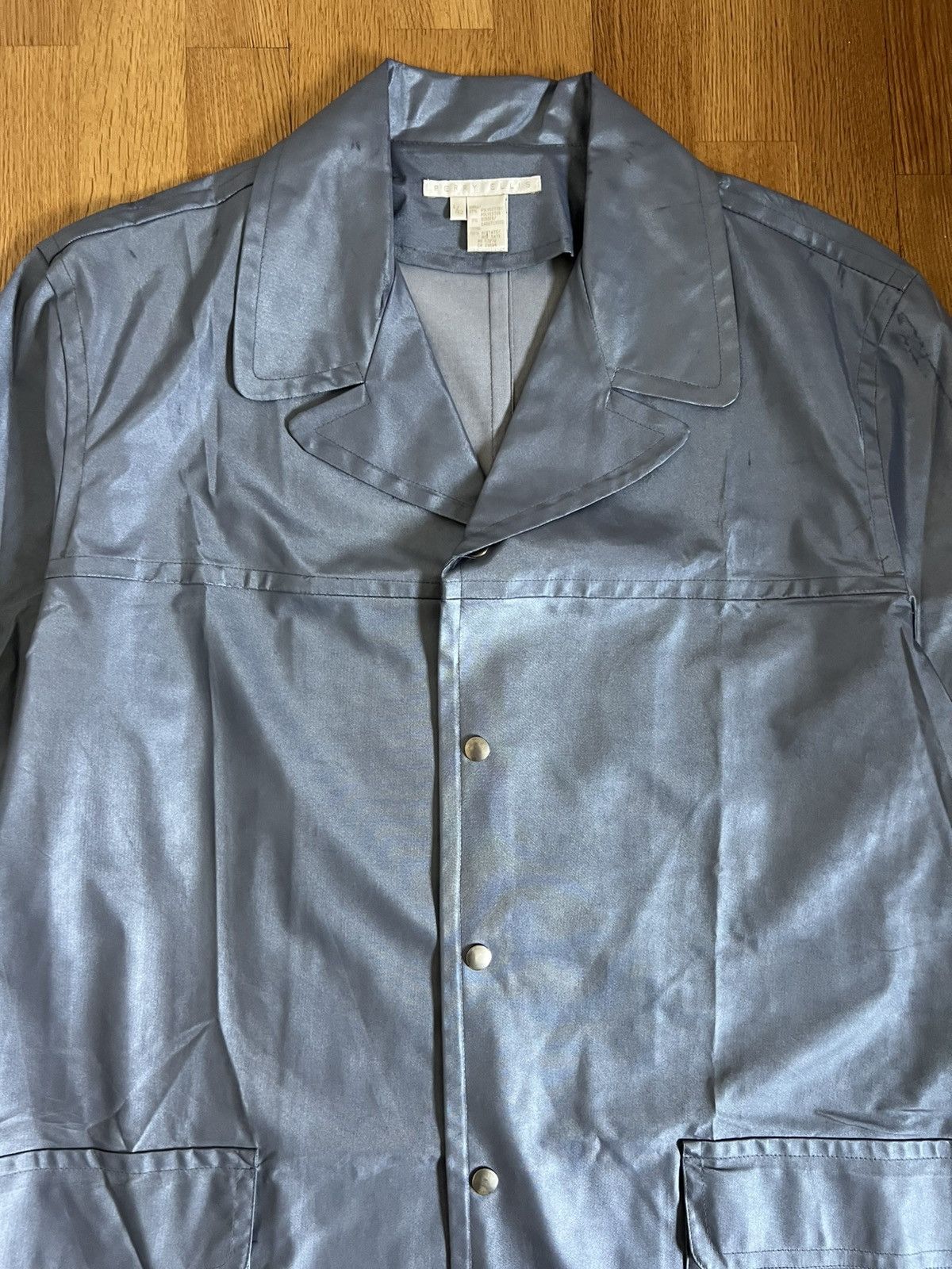Perry Ellis perry ellis metallic blue coat Size US L / EU 52-54 / 3 - 2 Thumbnail