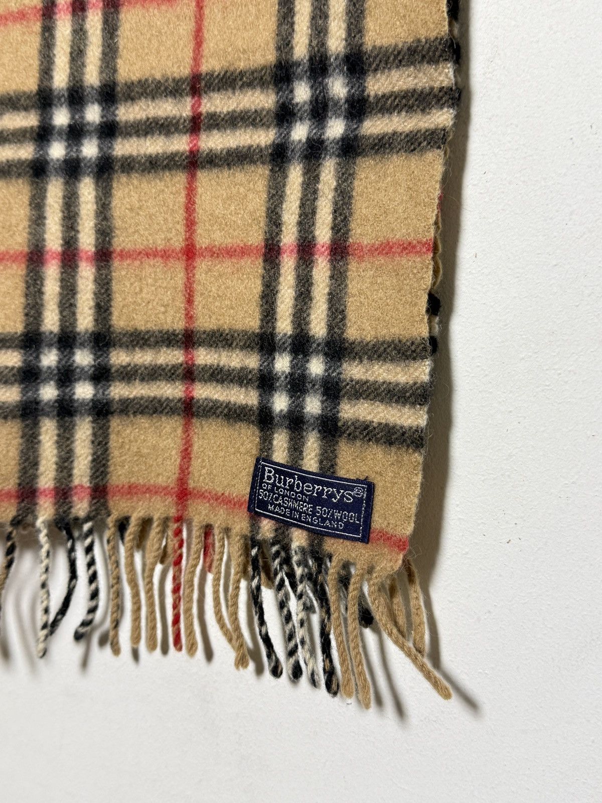 Burberry burberry wool/cashmere blend nova check camel scarf Size ONE SIZE - 3 Thumbnail