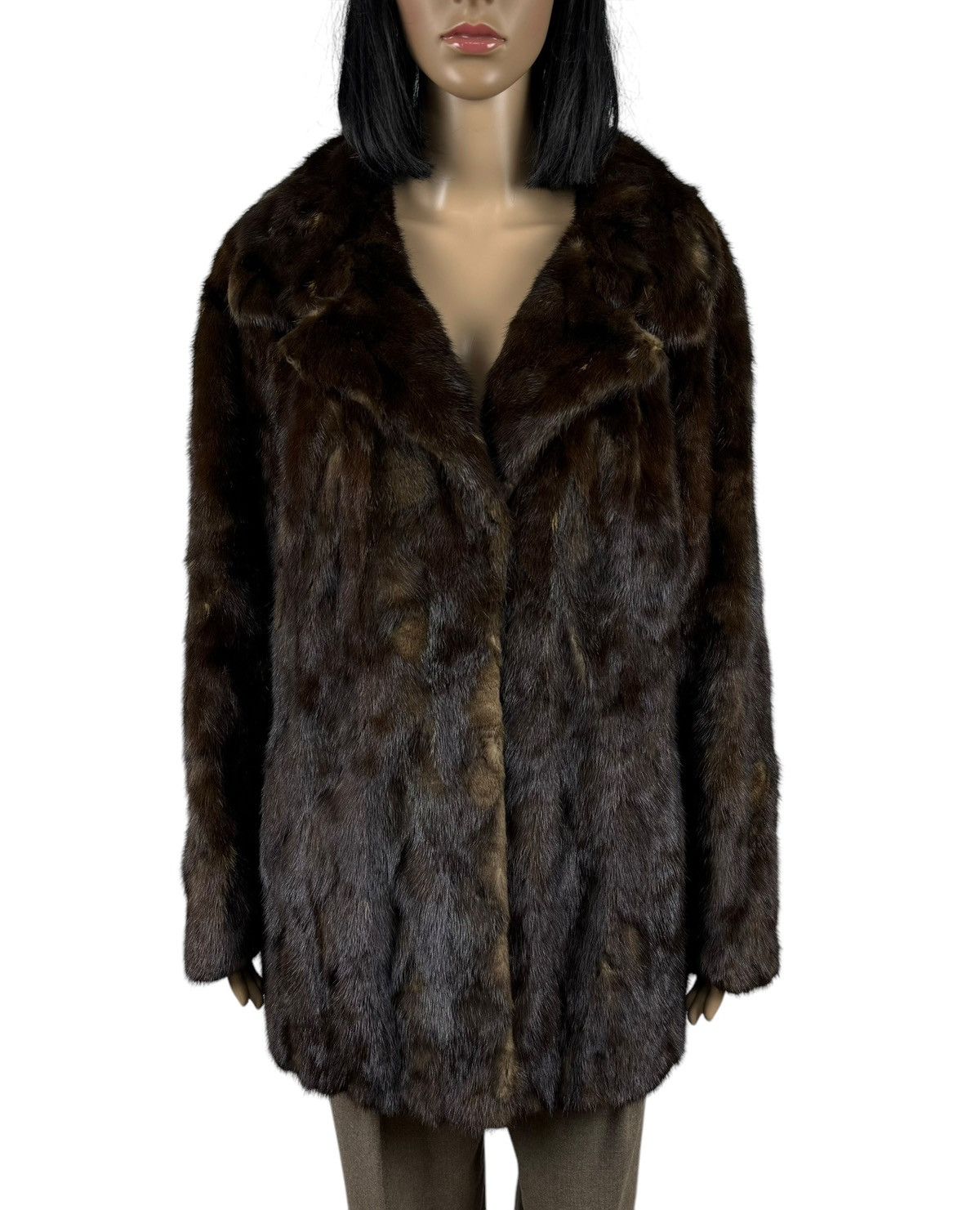 Handmade Real Genuine Mink Fur Coat Jacket Size Large Size L / US 10 / IT 46 - 2 Thumbnail