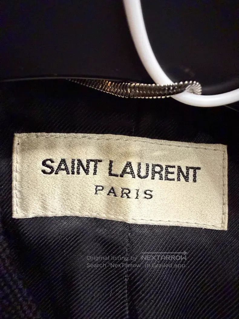 Saint Laurent Paris Saint Laurent Paris Black and White Wool Mixed Leather Bas Size US M / EU 48-50 / 2 - 2 Thumbnail