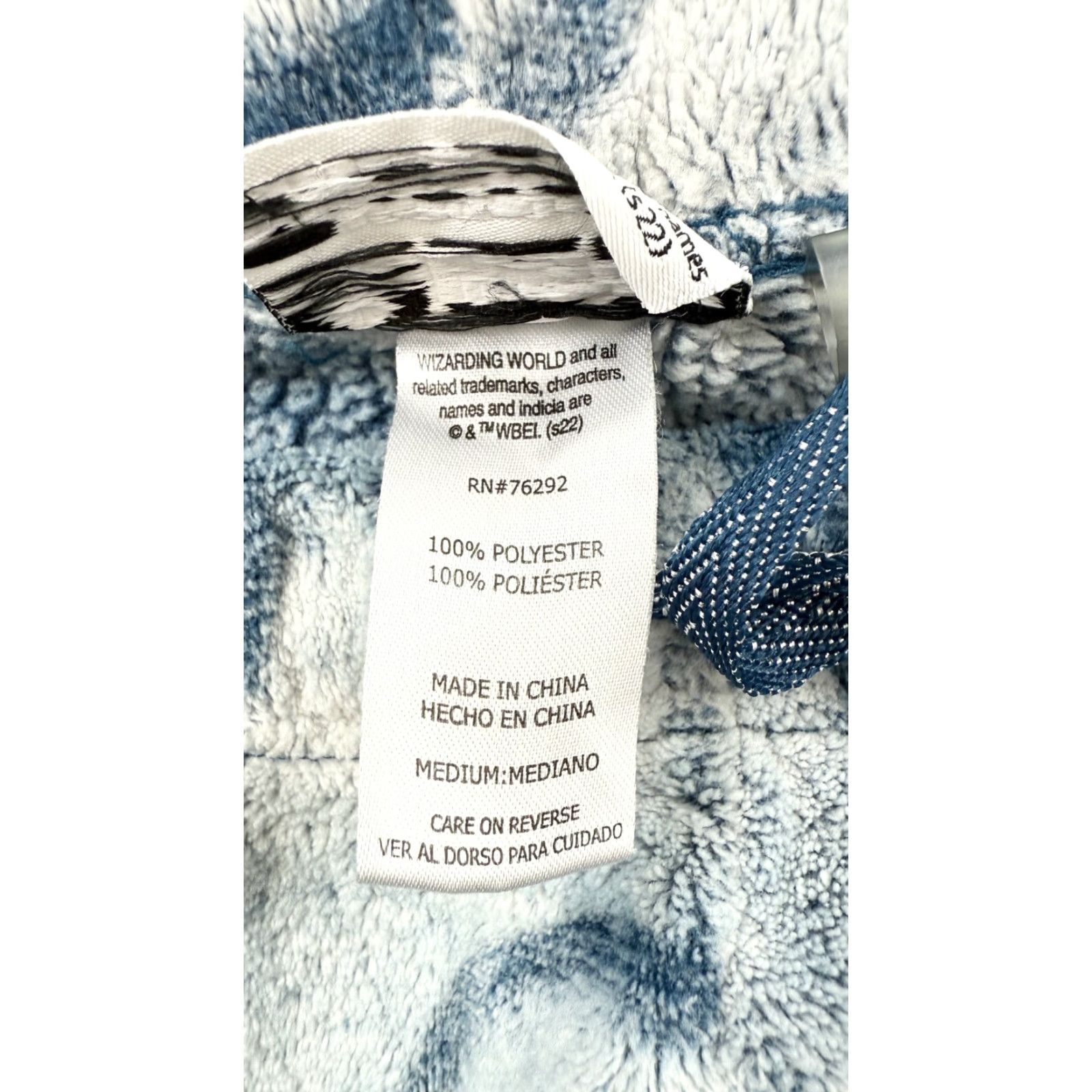 Vintage Harry Potter Pajama Pants Mens Medium Blue Fleece Lounge Wizarding World Logo Cozy fits Adjustable Drawstring Ribbed Cuffs Size US 31 - 4 Thumbnail