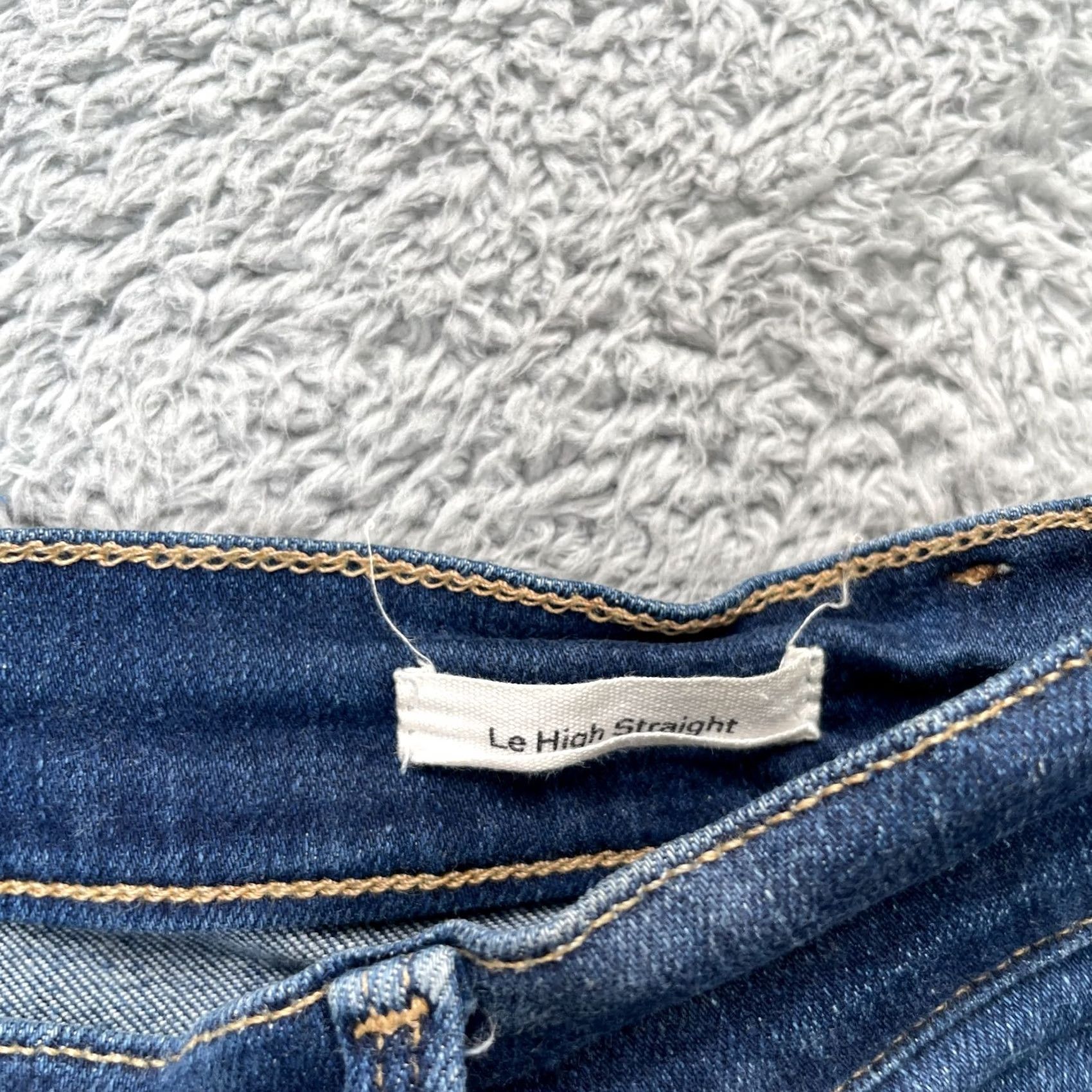 Frame FRAME Jeans Womens 27 Blue High Straight Leg Cobbert Denim Cotton Raw Hem Size 27" / US 4 / IT 40 - 4 Thumbnail
