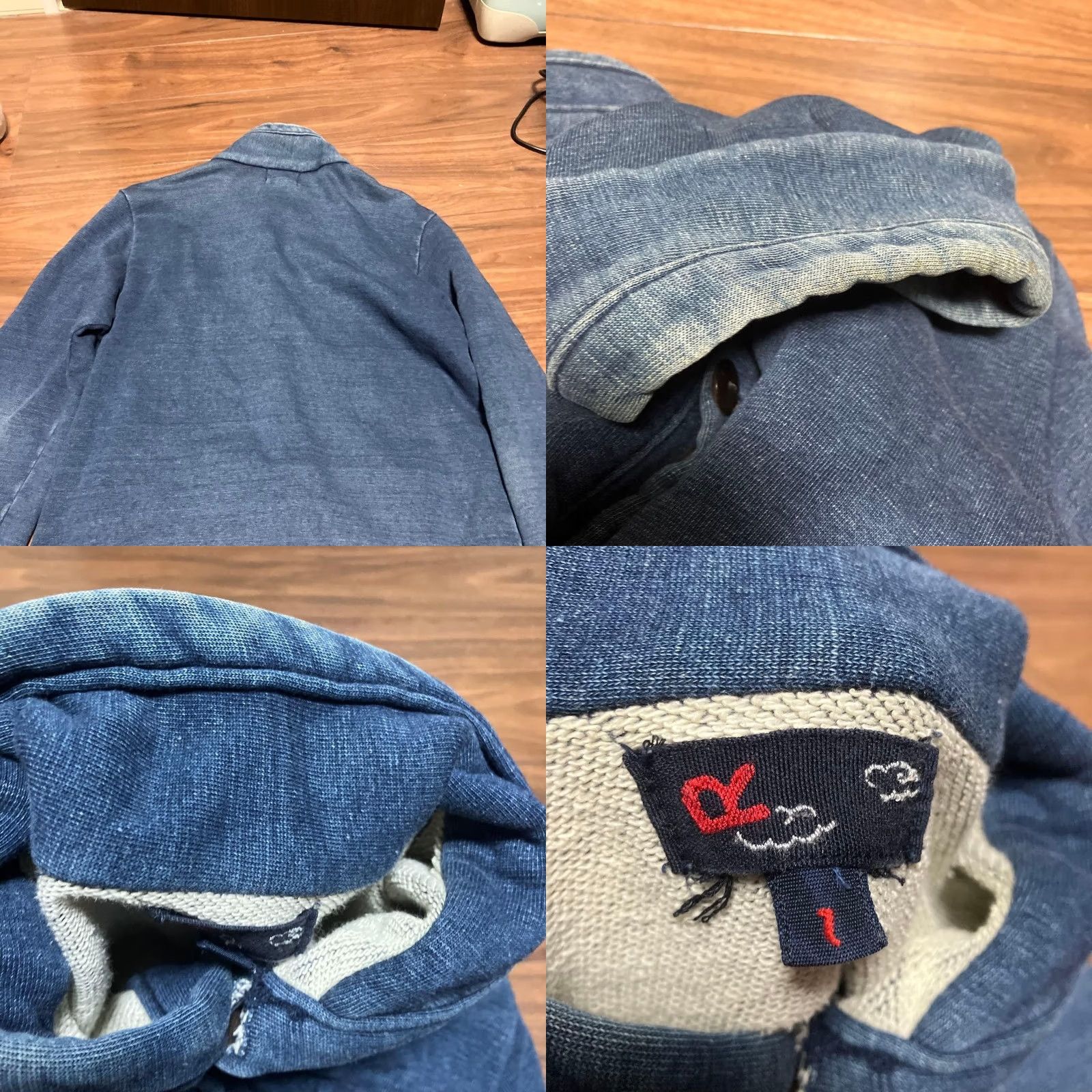 Vintage VINTAGE 45rpm Indigo Cotton Jersey Coverall Jacket Shirt Mens Size 1 Blue Used Japan 45rpm Workwear Size US XS / EU 42 / 0 - 8 Thumbnail