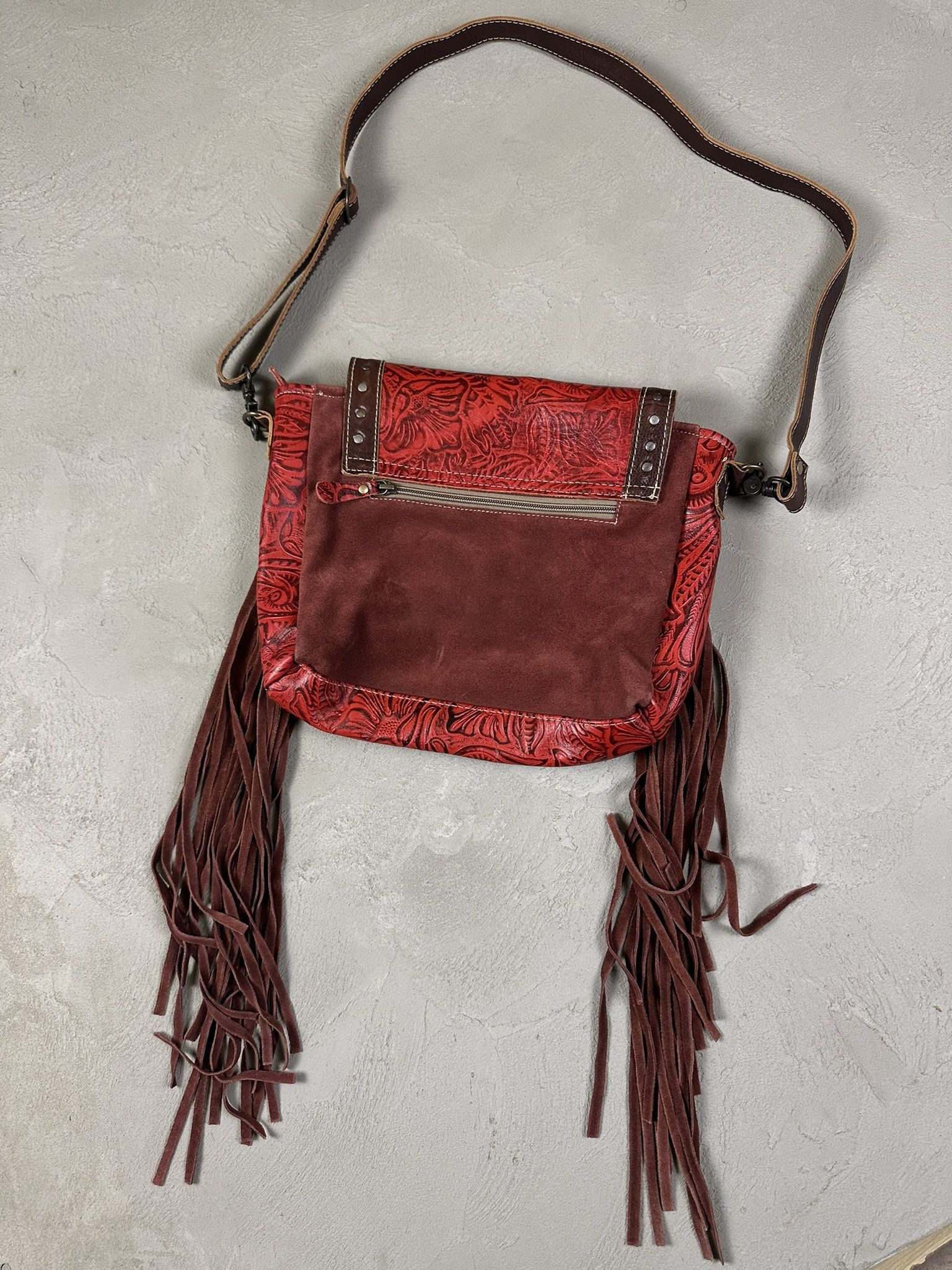 Vintage × Western Rise Vintage Y2k Leather Western Cowboy Wild West Fringe Bag Size ONE SIZE - 4 Thumbnail