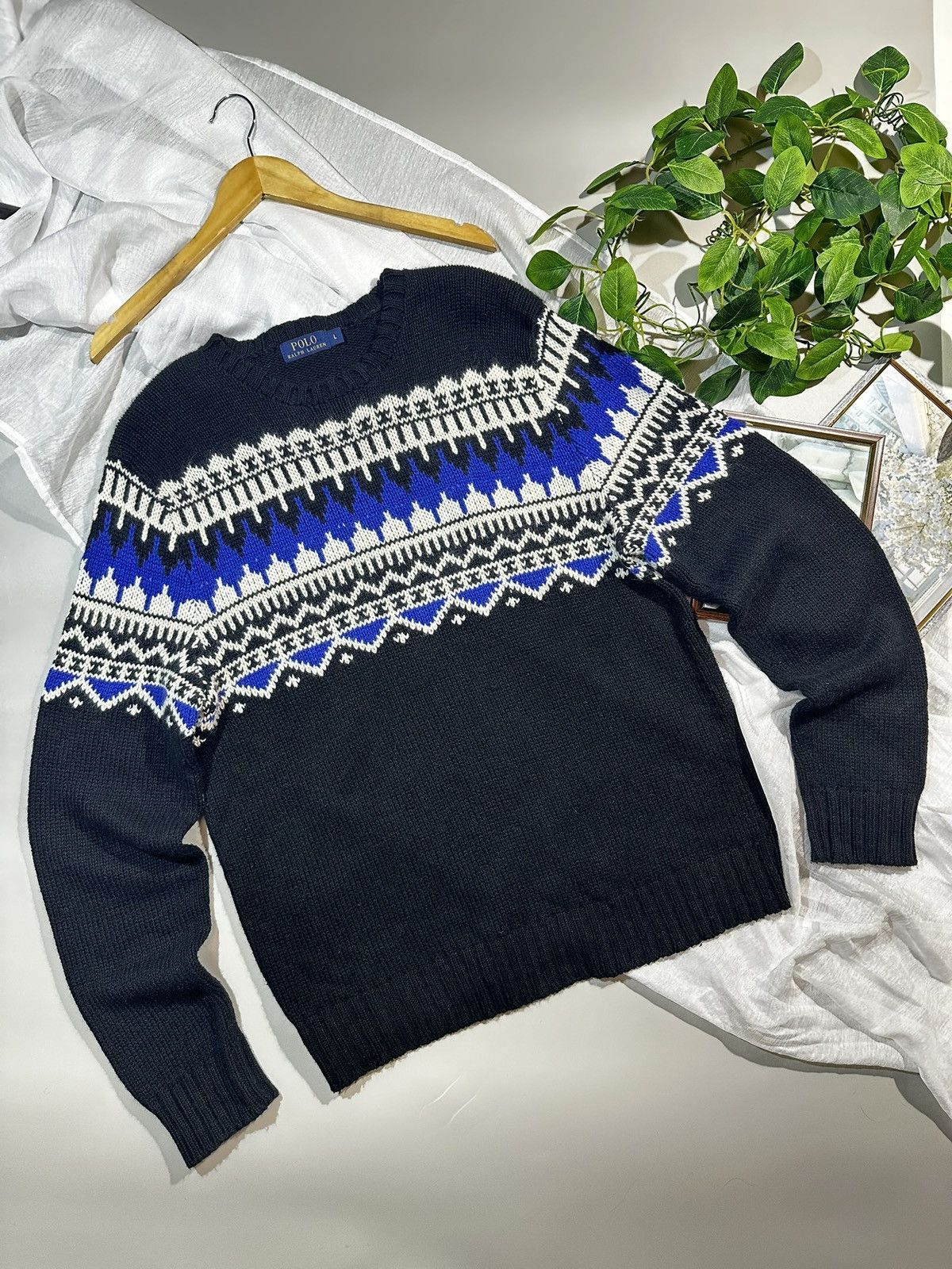Polo Ralph Lauren Polo Ralph Lauren Fair Isle Wool Blend Sweater Jumper Knit Size US L / EU 52-54 / 3 - 1 Thumbnail